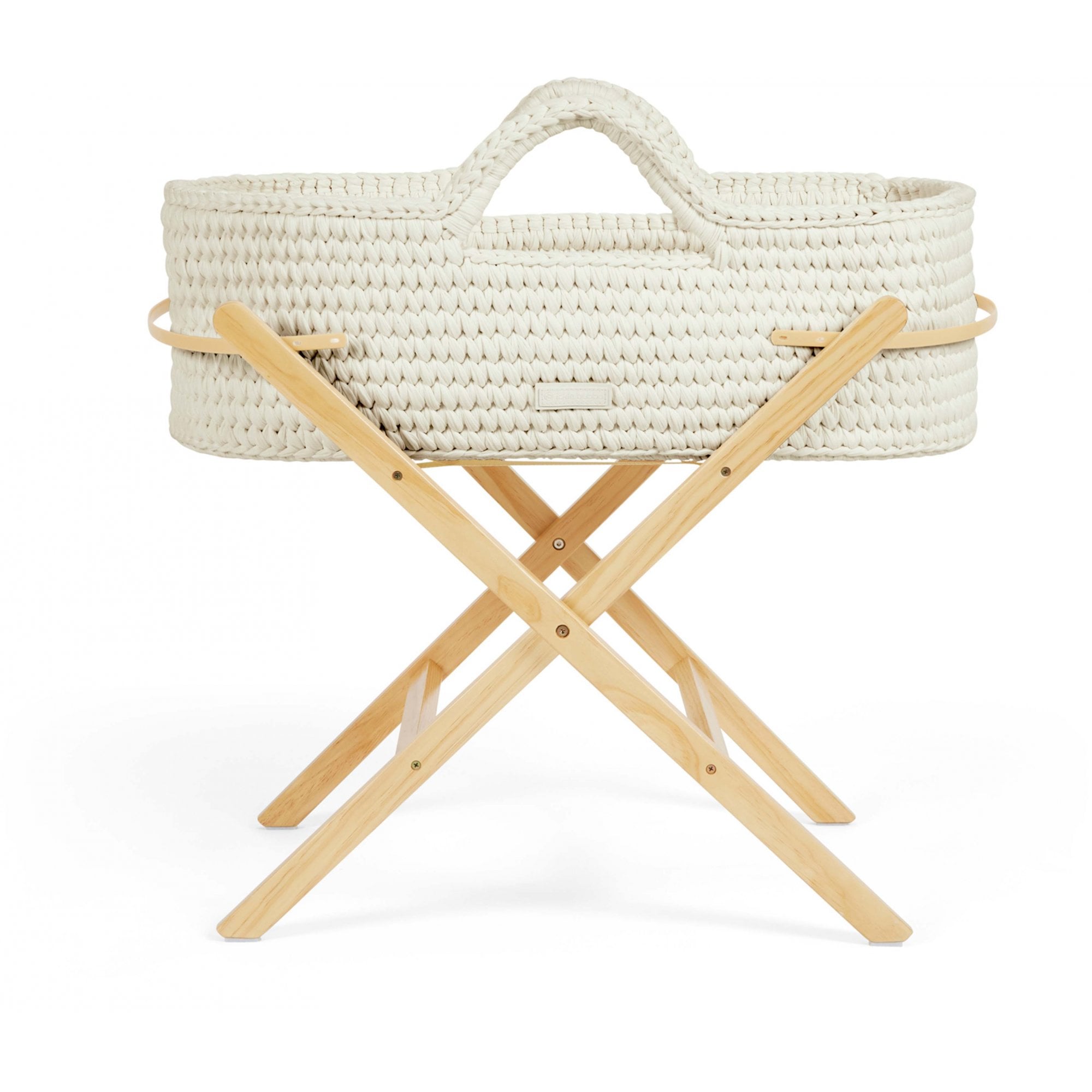 Ickle Bubba Nova Moses Basket Cloud & Pine Stand