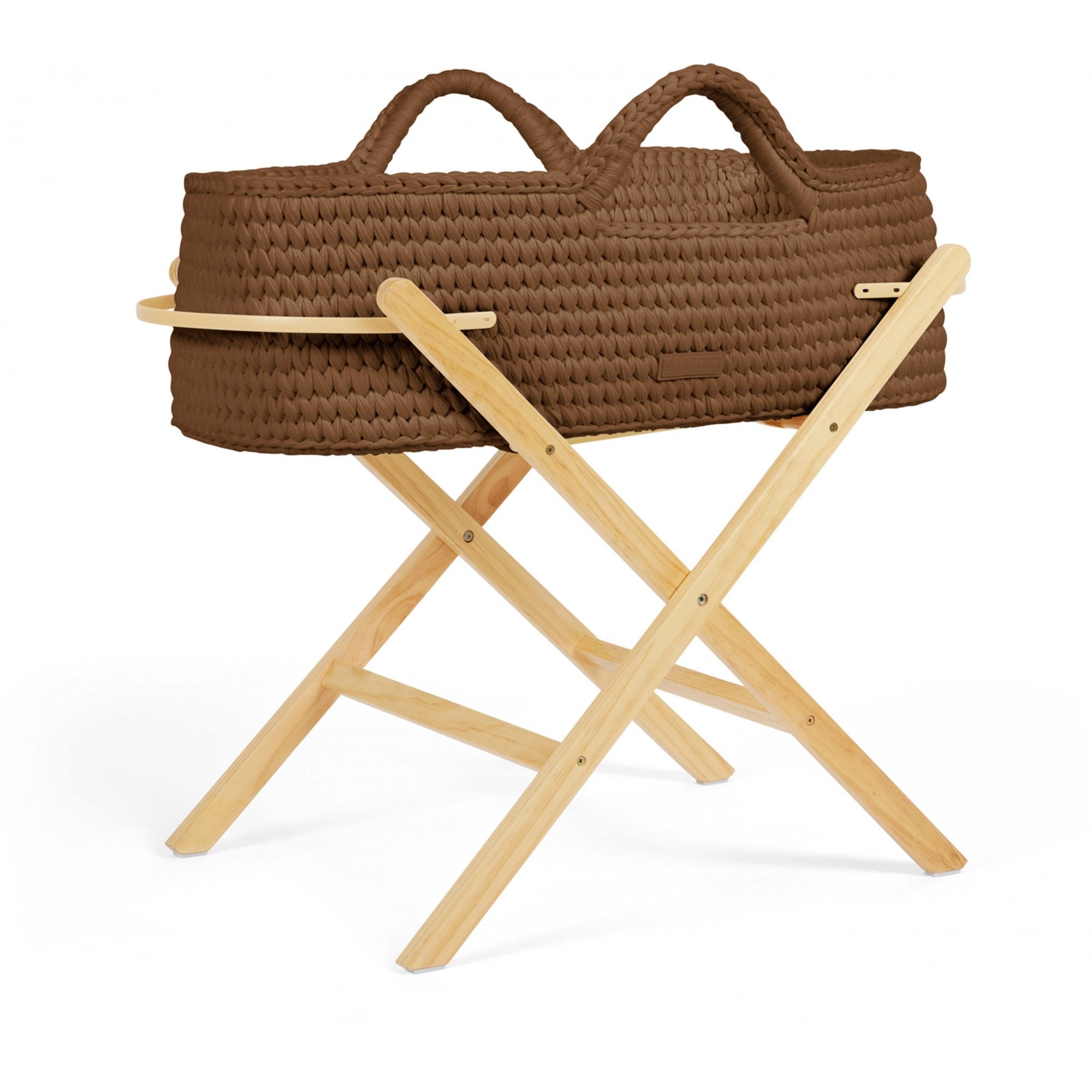 Ickle Bubba Nova Moses Basket Mocha & Pine Stand