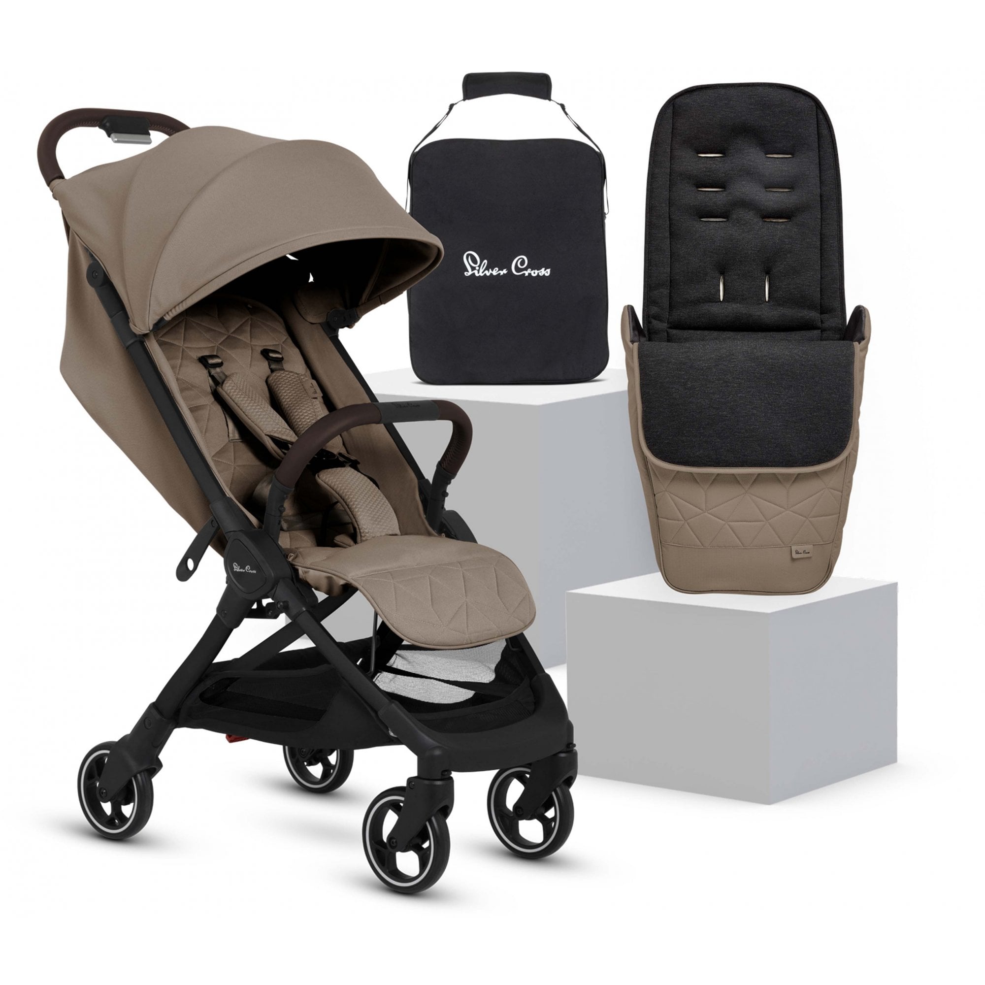 Silver Cross Clic 2 Stroller Cobble + Footmuff