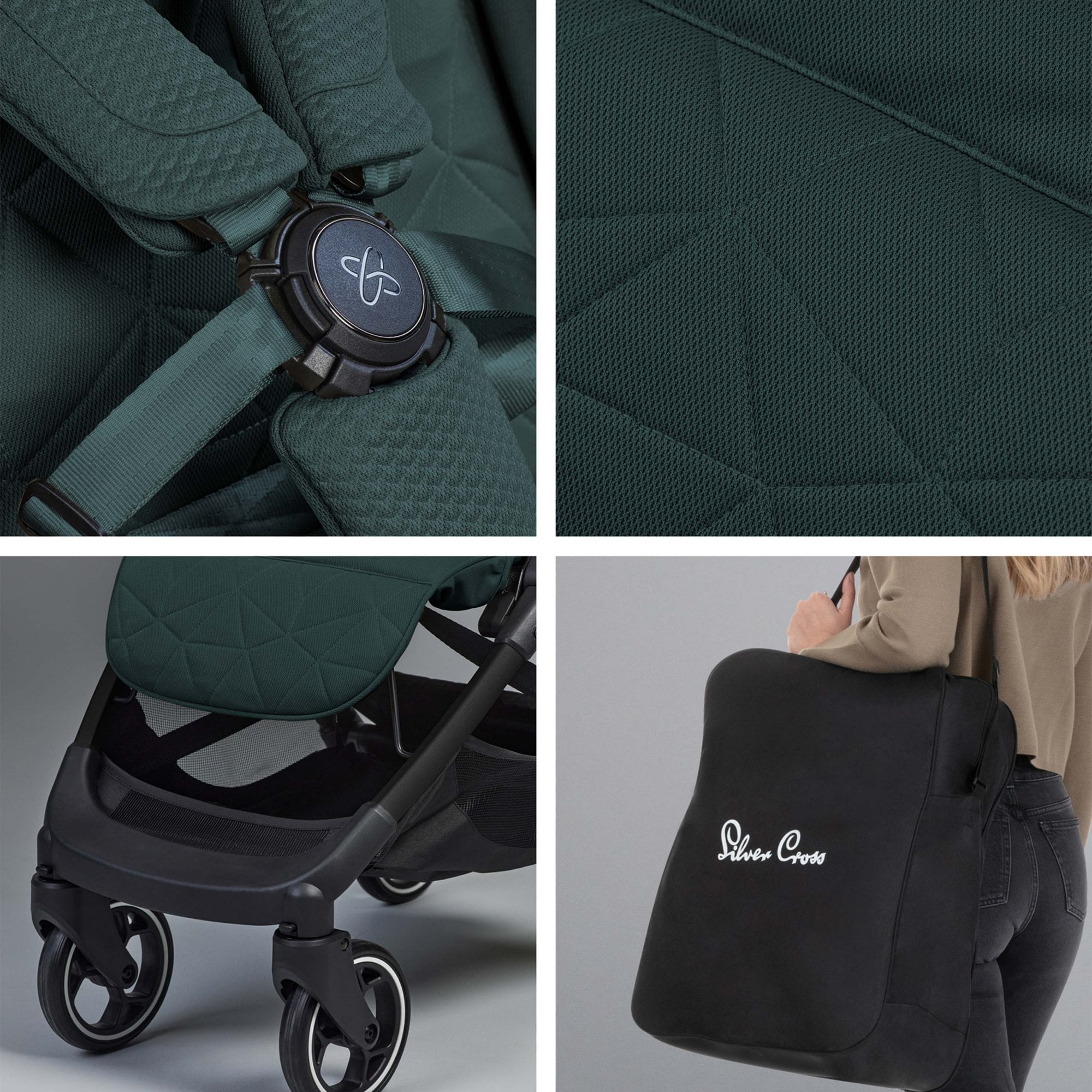 Silver Cross Clic 2 Stroller Conifer + Footmuff