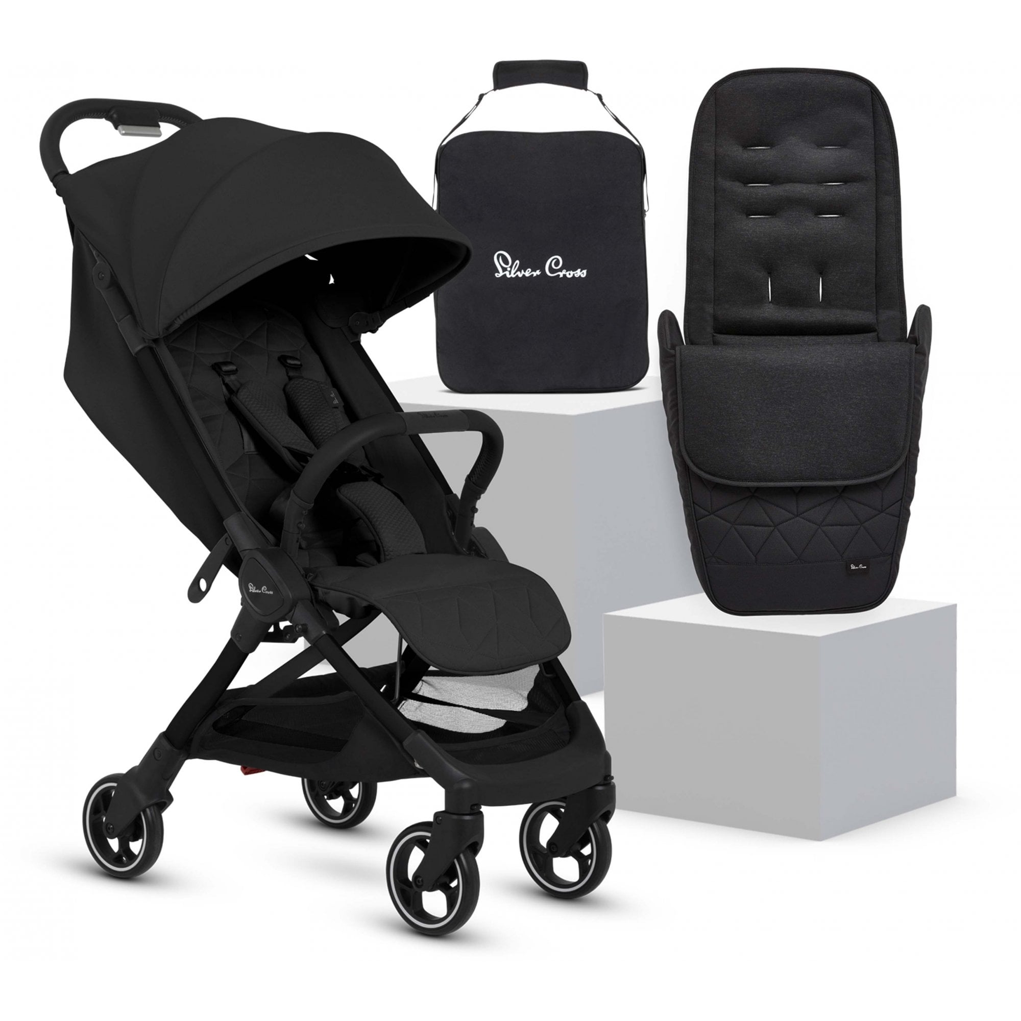 Silver Cross Clic 2 Stroller Space + Footmuff
