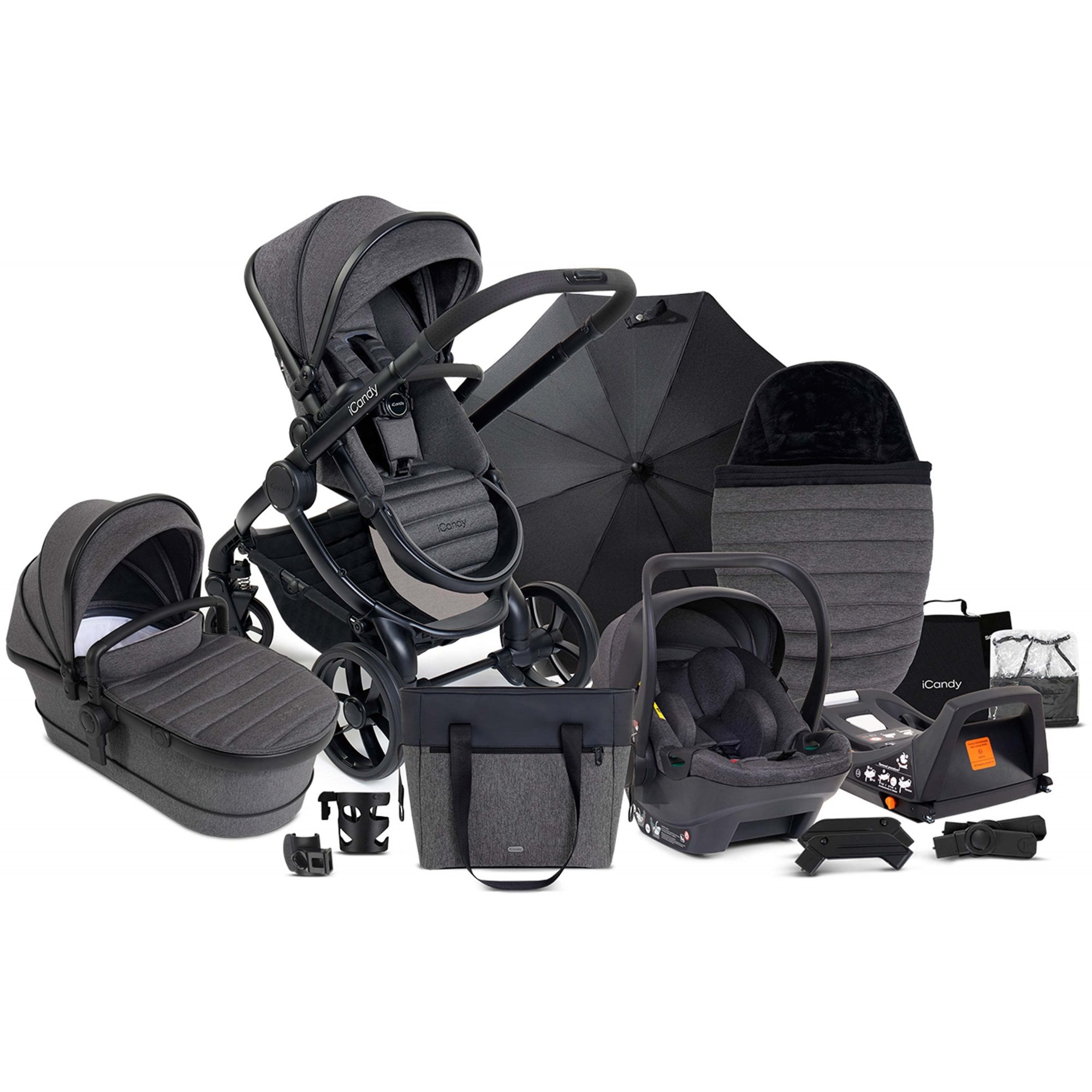 iCandy Peach 7 Complete Bundle Granite SE + Cocoon & Base