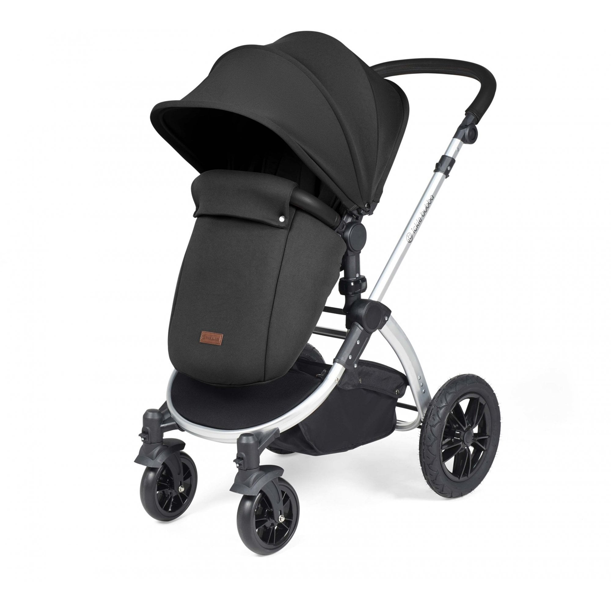 Ickle Bubba Stomp Luxe 12 Piece Travel System & Cirrus Car Seat + Base Midnight