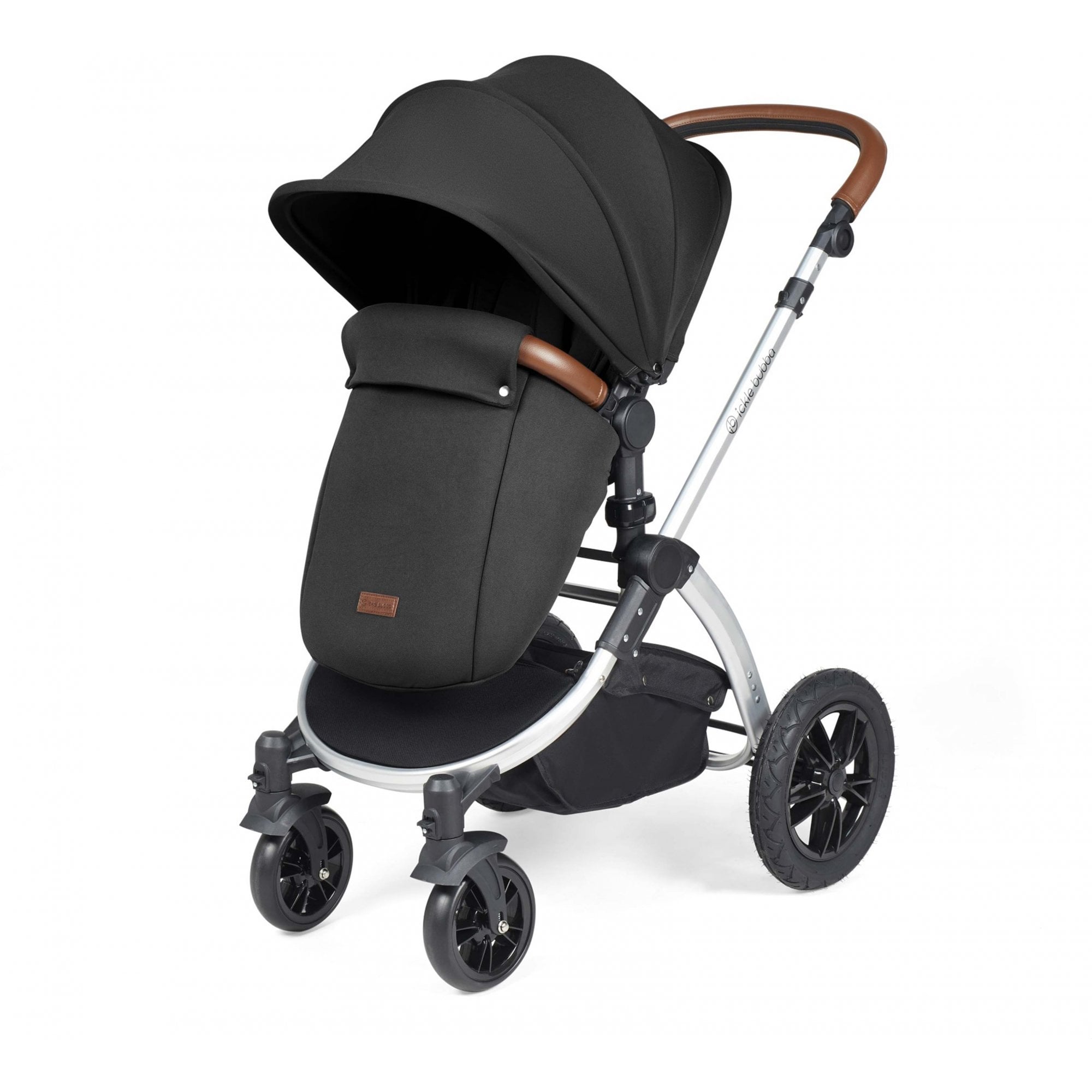 Ickle Bubba Stomp Luxe 12 Piece Travel System & Cirrus Car Seat + Base Midnight