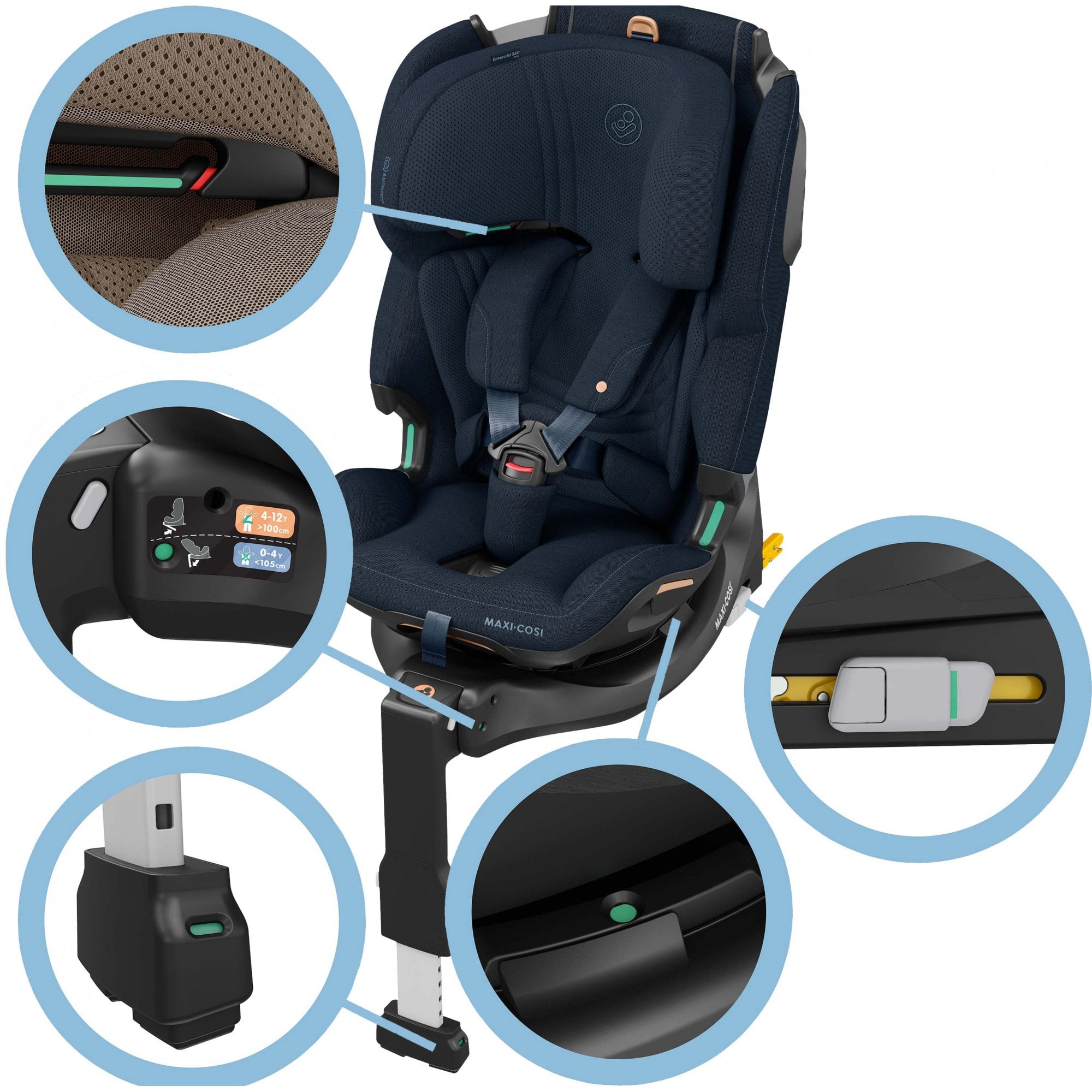 Maxi Cosi Emerald 360 Pro i-Size Car Seat Authentic Blue