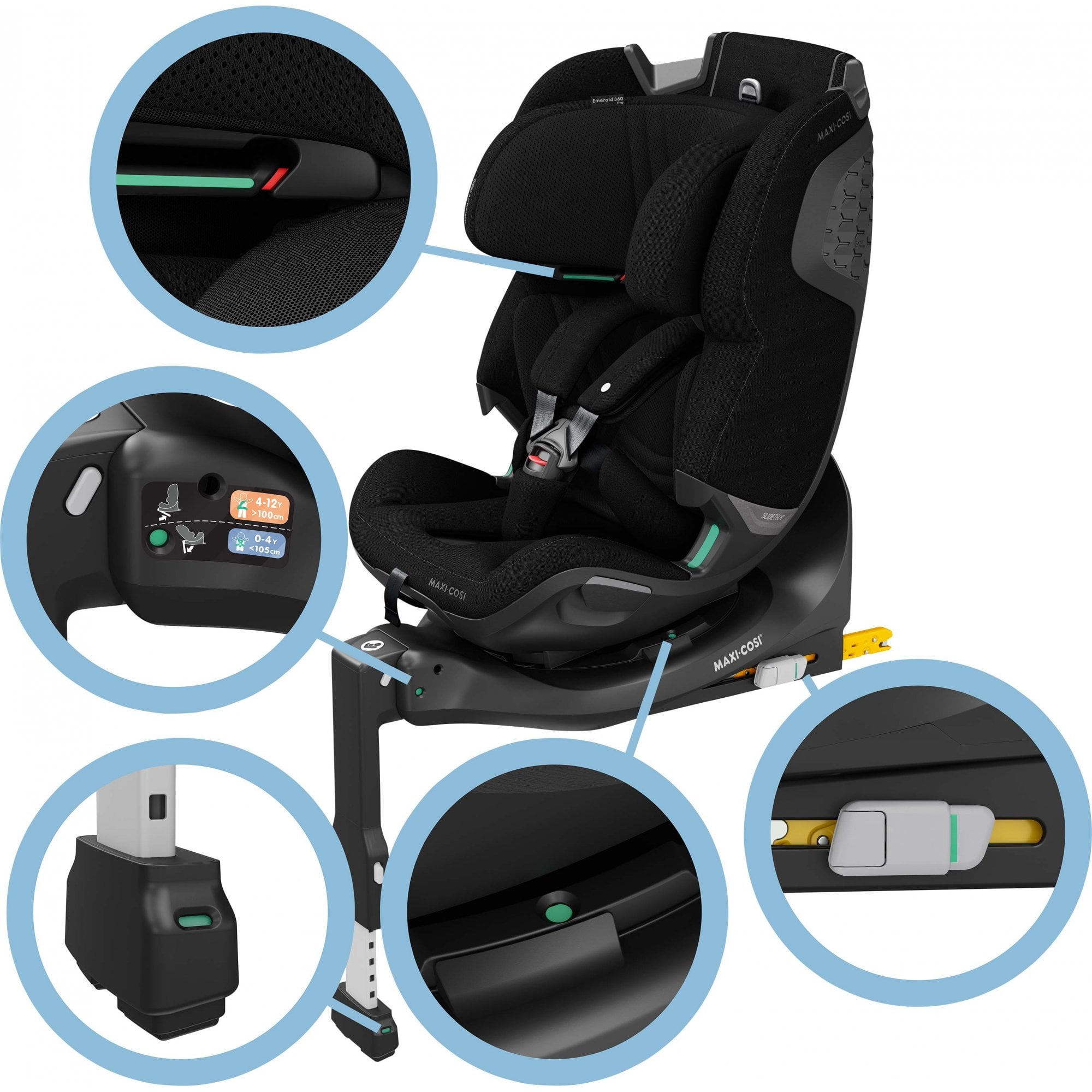 Maxi Cosi Emerald 360 Pro i-Size Car Seat Authentic Black