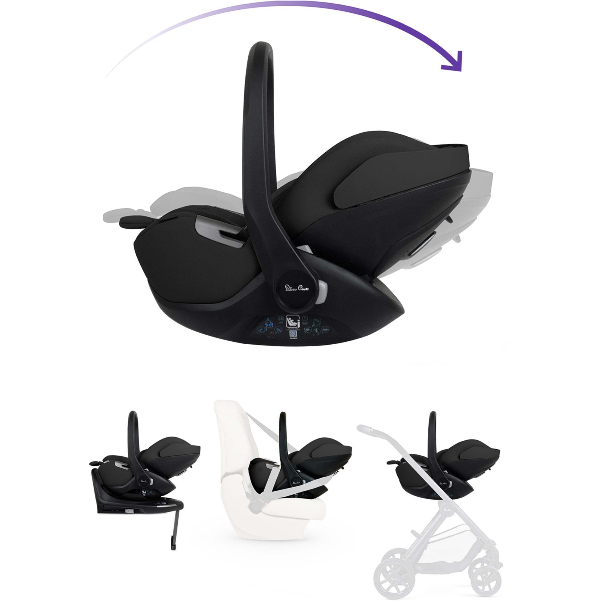 Silver Cross Reef 2 Ultimate 360 Car Seat Family Bundle Mocha