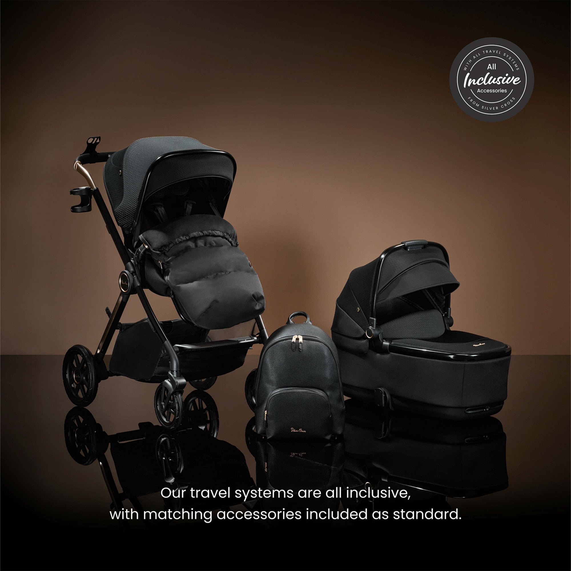 Silver Cross Reef 2 SE Ultimate 360 Car Seat Family Bundle Espresso