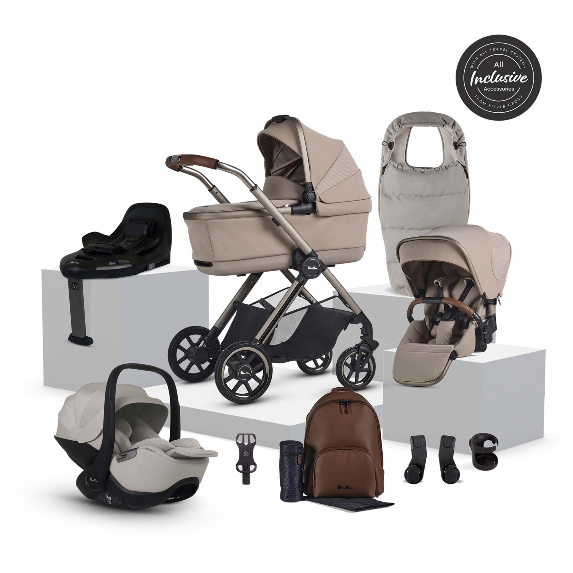 Silver Cross Reef 2 SE Ultimate 360 Car Seat Bundle Frappe