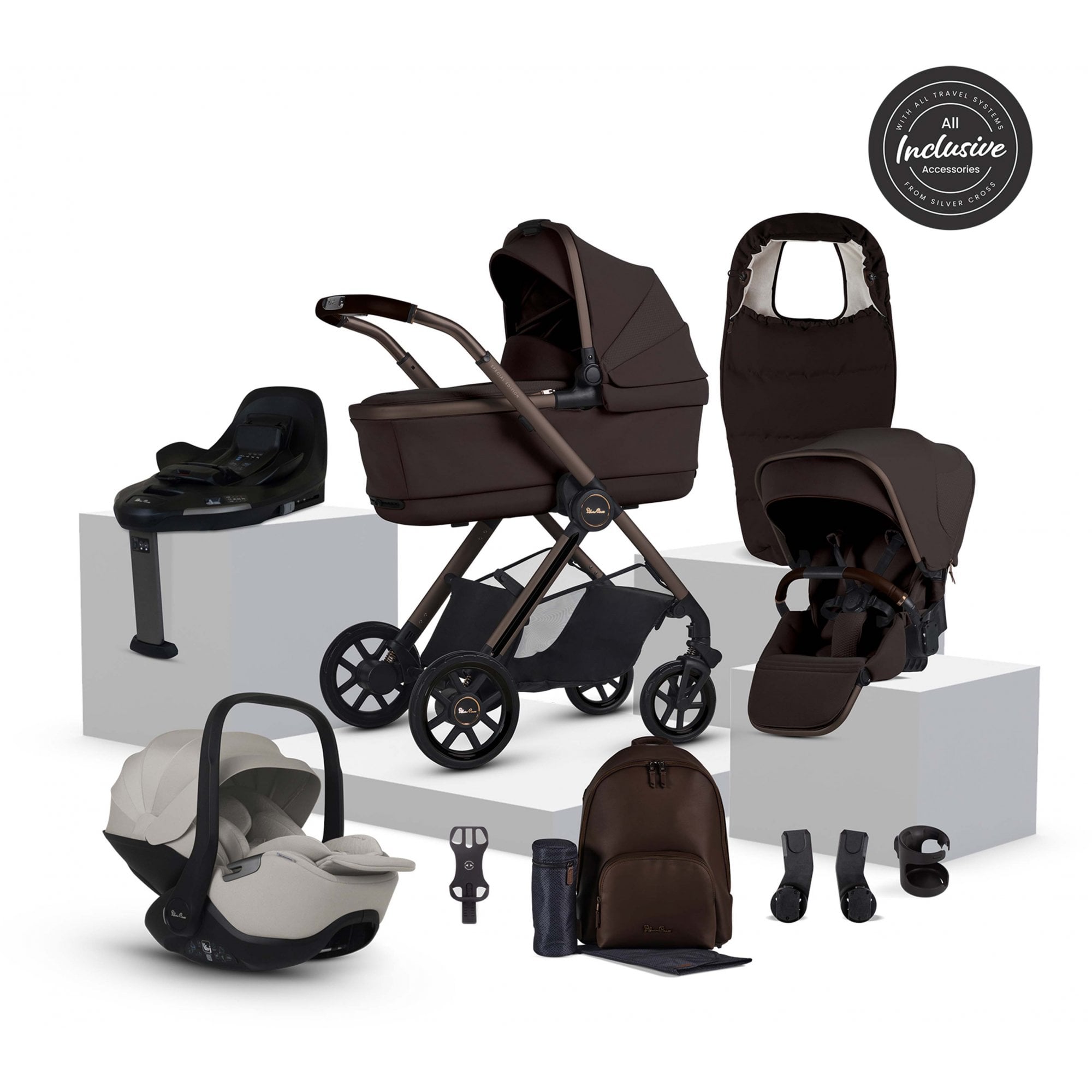 Silver Cross Reef 2 SE Ultimate Car Seat Bundle Ganache