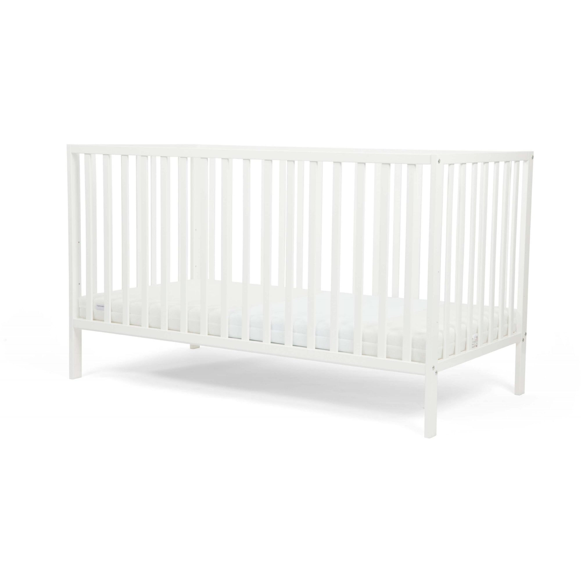 Ickle Bubba Full Size Cot White & Fibre Mattress