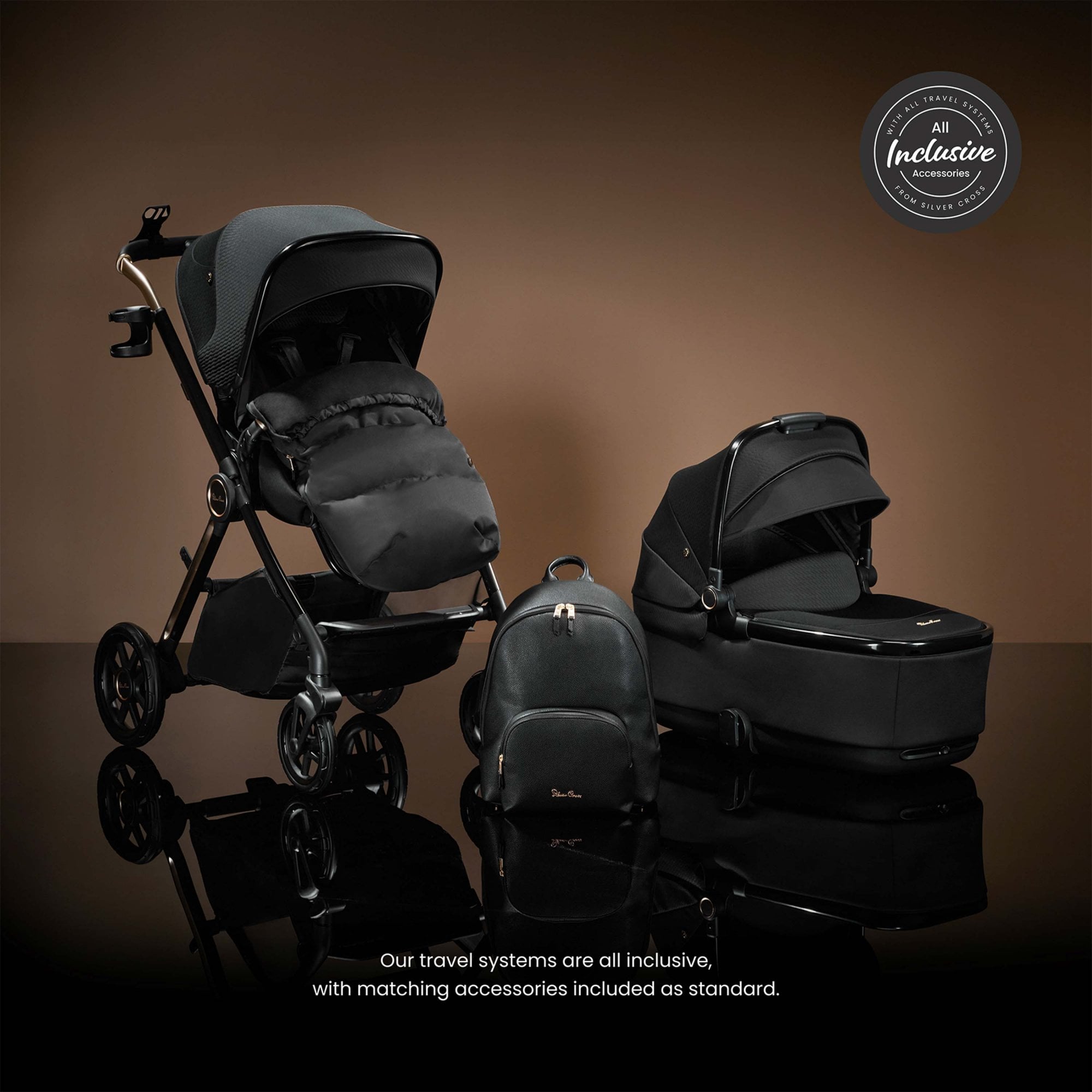 Silver Cross Reef 2 SE Ultimate 360 Car Seat Bundle Espresso