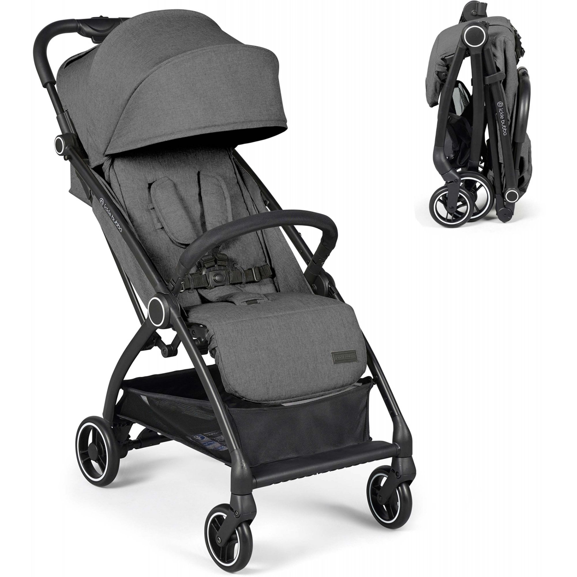 Ickle Bubba Aries Auto-Fold Stroller Graphite Grey
