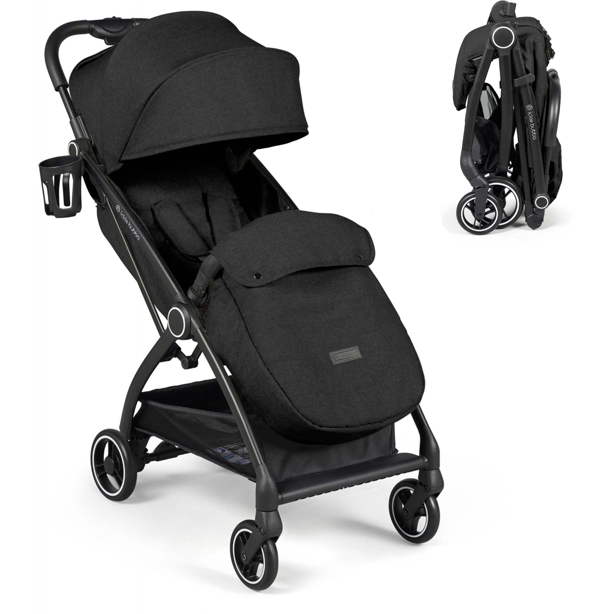 Ickle Bubba Aries Max Auto-Fold Stroller Black