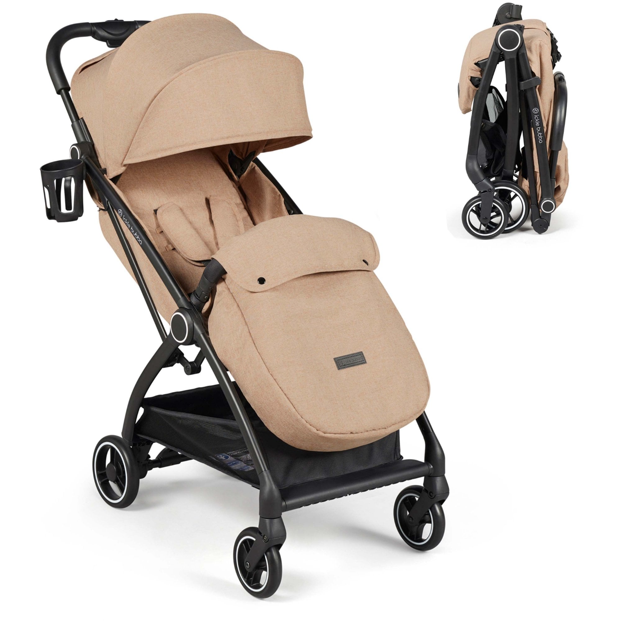 Ickle Bubba Aries Max Auto-Fold Stroller Biscuit