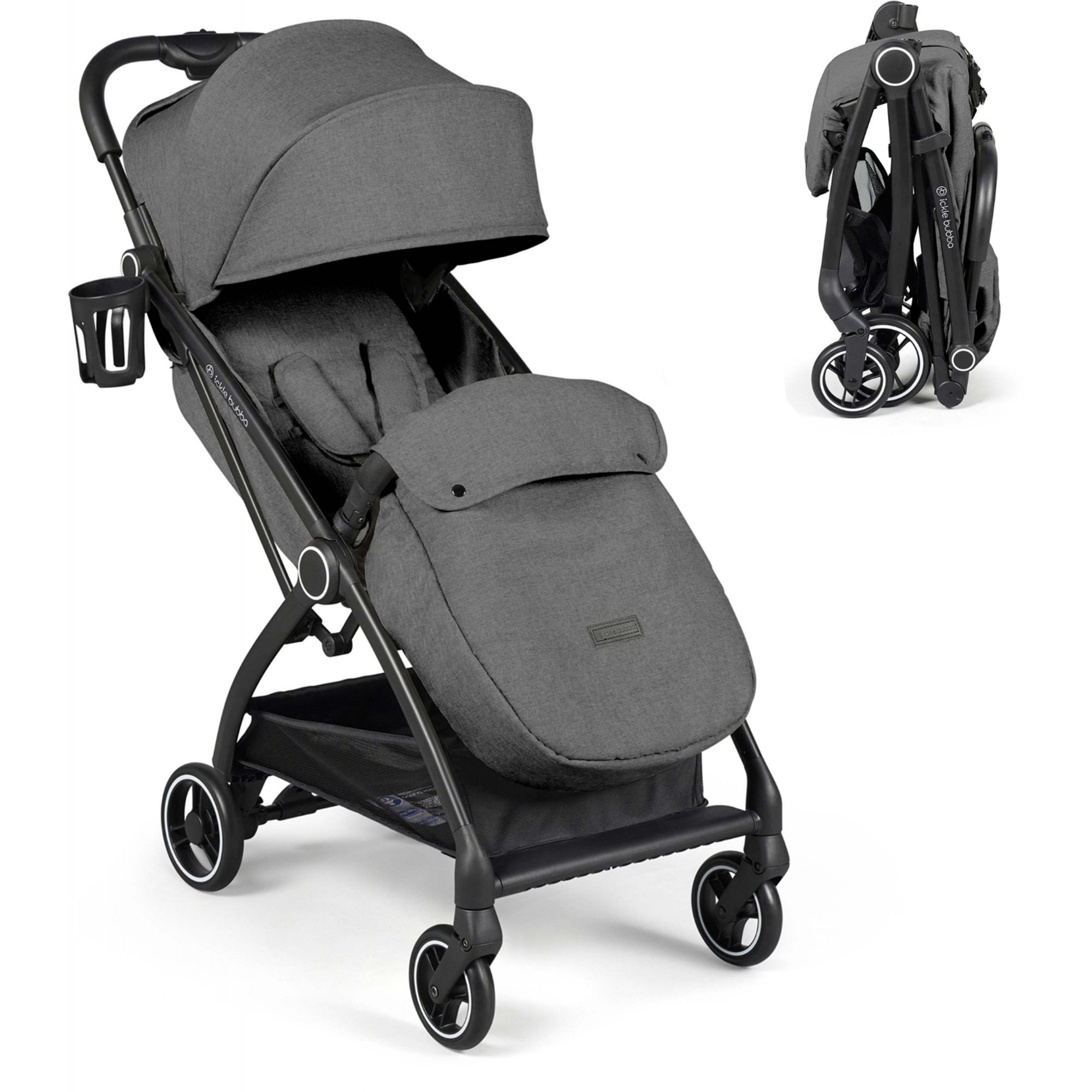 Ickle Bubba Aries Max Auto-Fold Stroller Graphite Grey