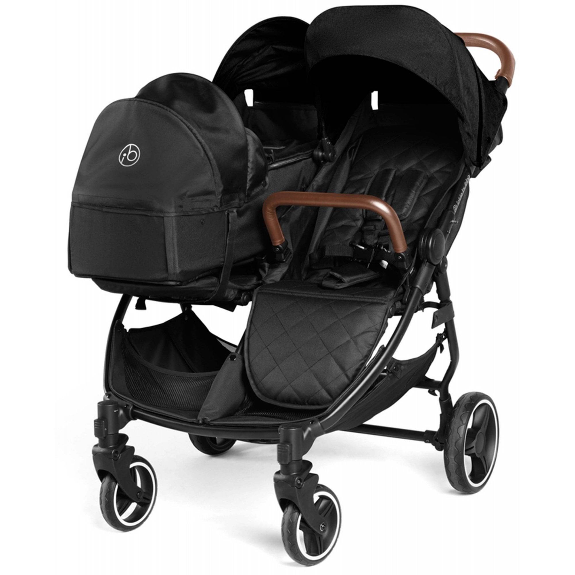 Ickle Bubba Venus Prime Twin Stroller Black