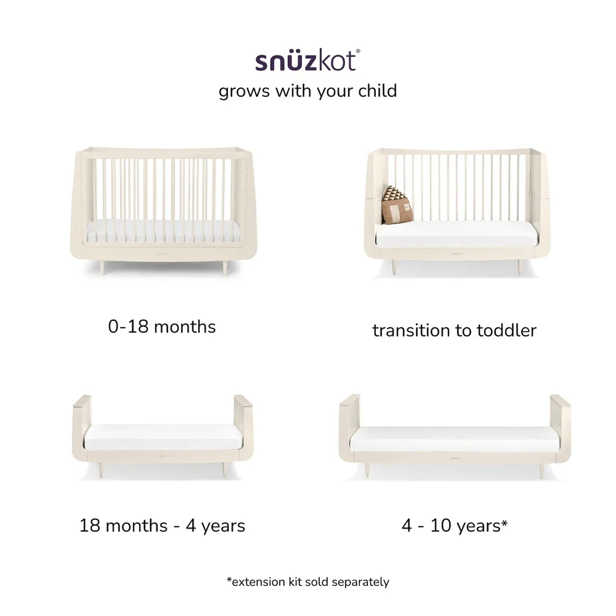 Snuz Snuzkot Skandi Cot Bed Cashmere