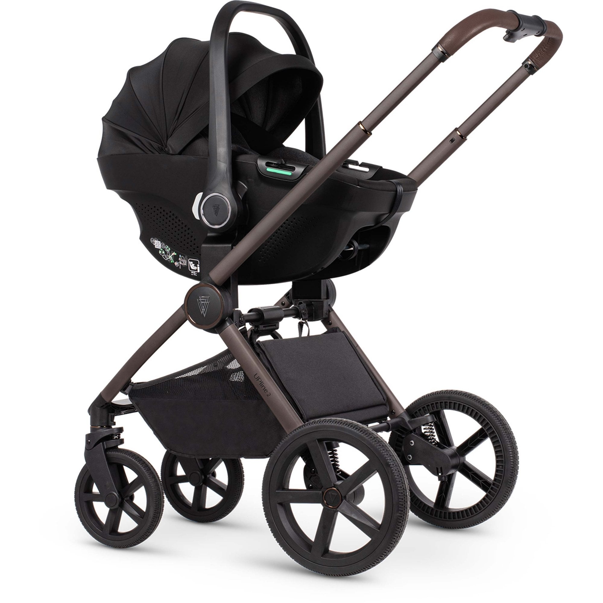 Venicci Upline 2 SE Burgundy 3in1 Travel System - Tiago Black