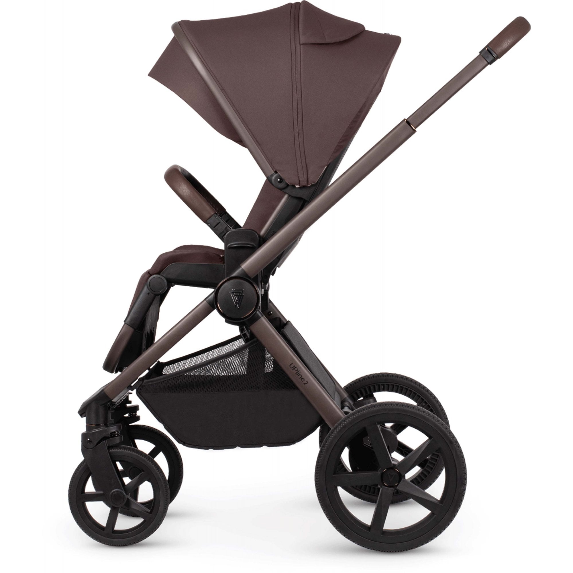 Venicci Upline 2 SE Burgundy 3in1 Travel System - Tiago Black + Base