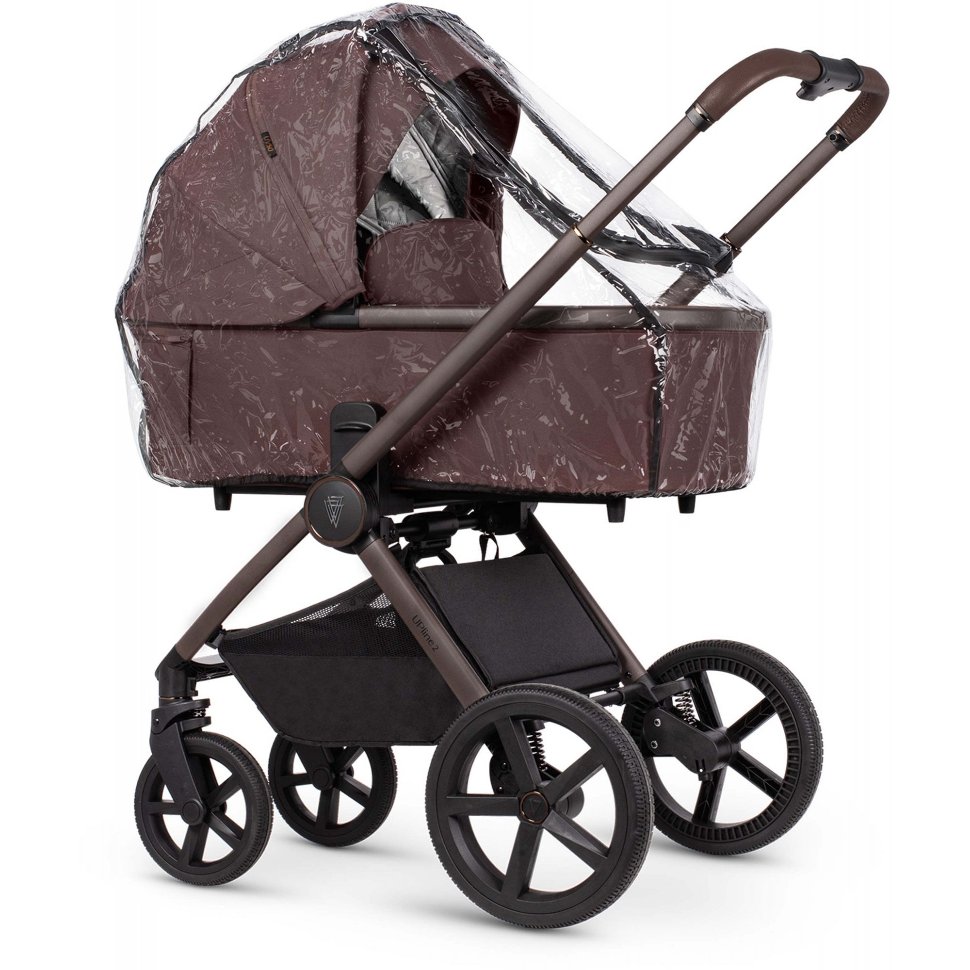 Venicci Upline 2 SE Burgundy 3in1 Travel System - Tiago Black + Base