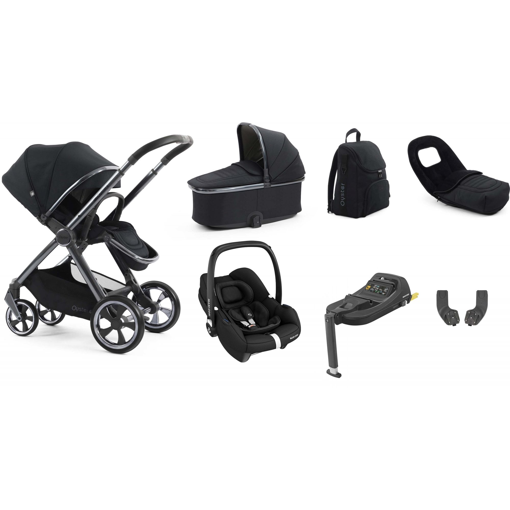 Oyster 4 Luxury Bundle Carbonite + Cabriofix Car Seat