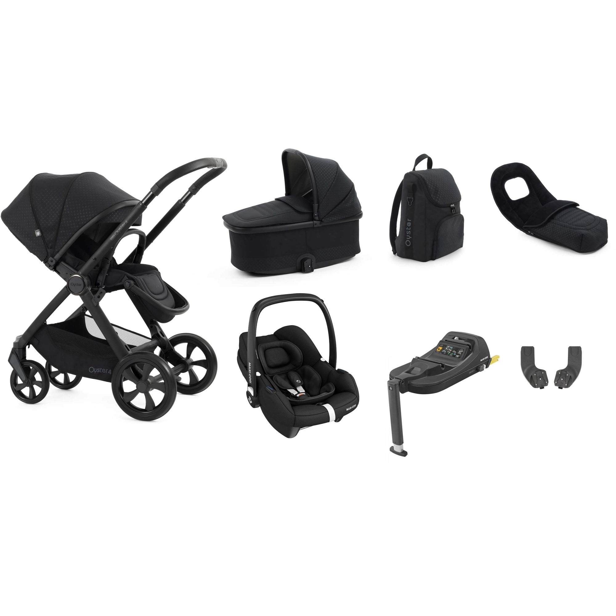 Oyster 4 Luxury Bundle Raven + Cabriofix Car Seat