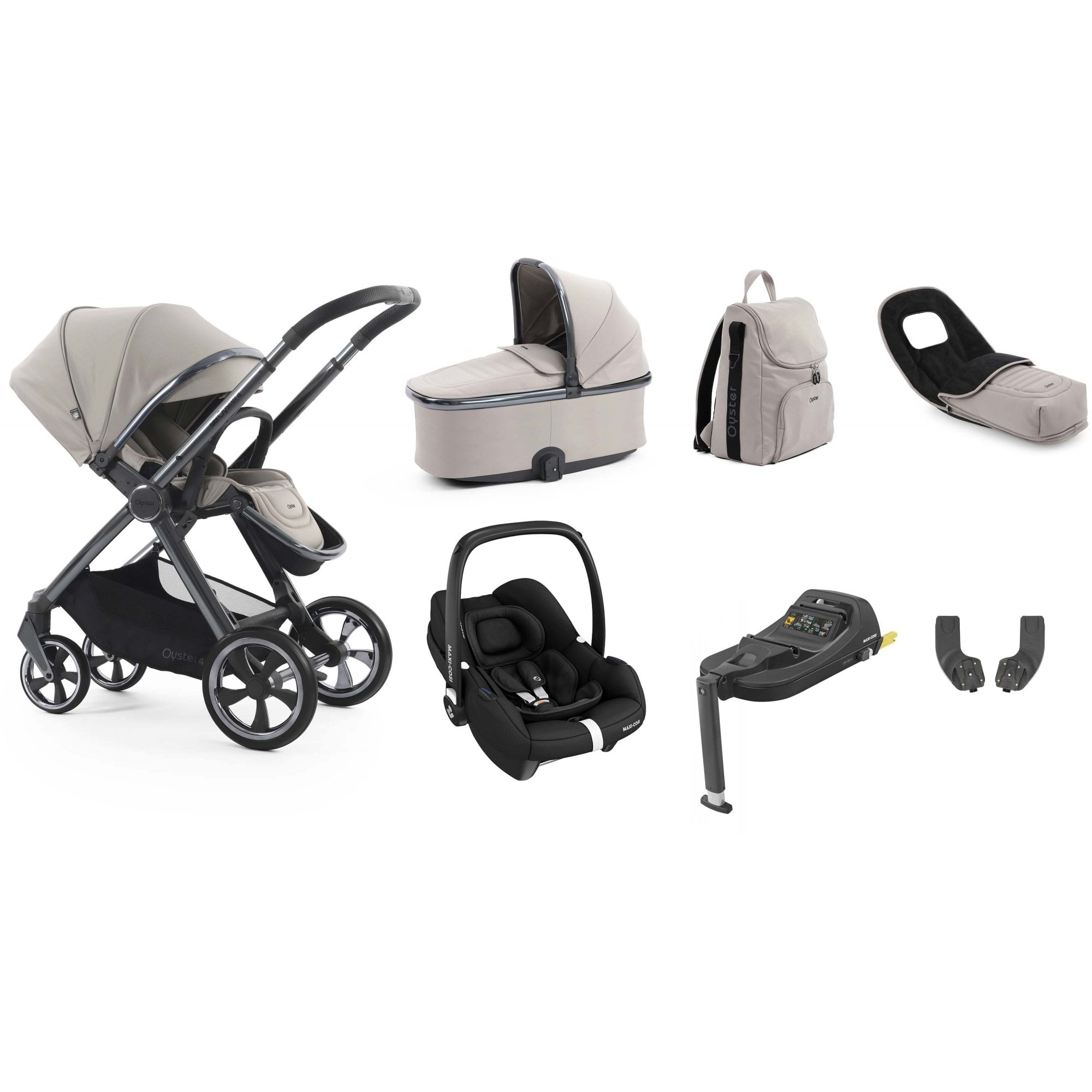 Oyster 4 Luxury Bundle Stone + Cabriofix Car Seat