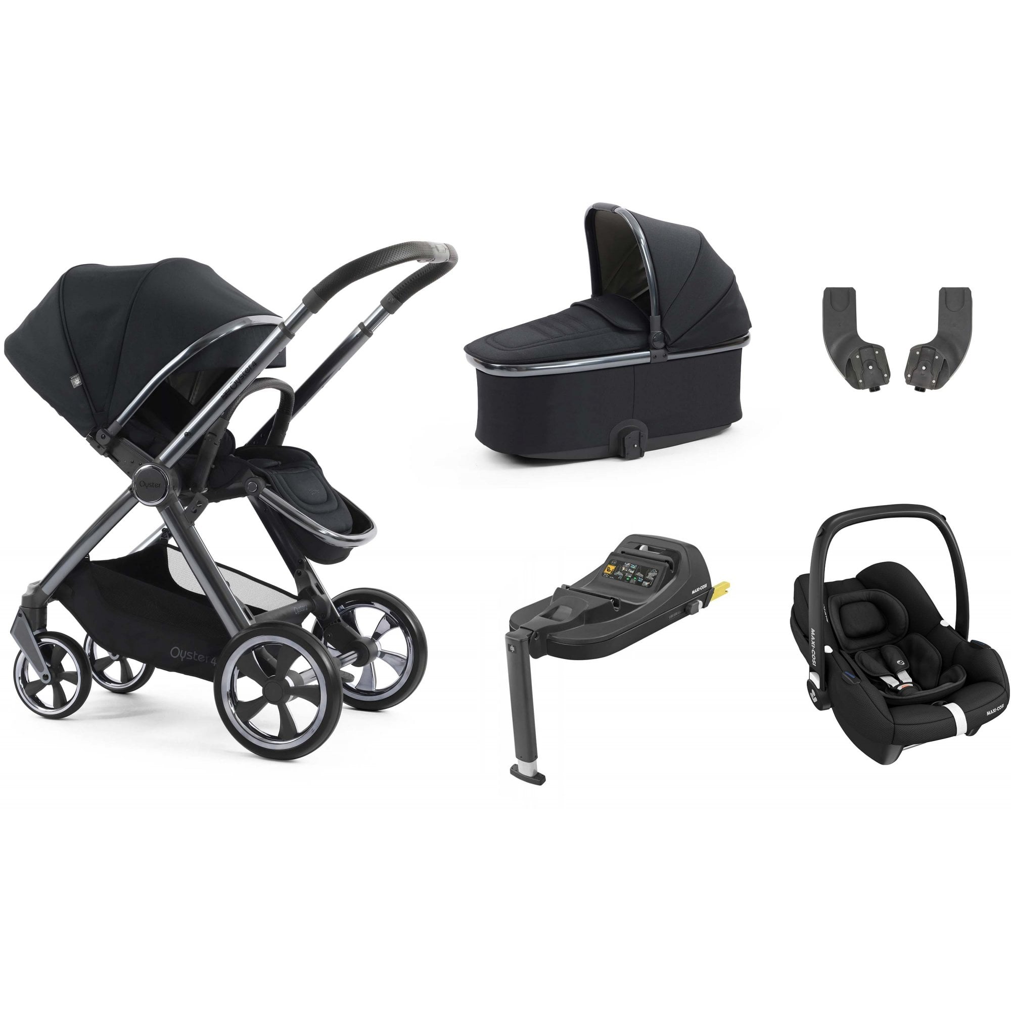 Oyster 4 Essential Bundle Carbonite + Cabriofix Car Seat