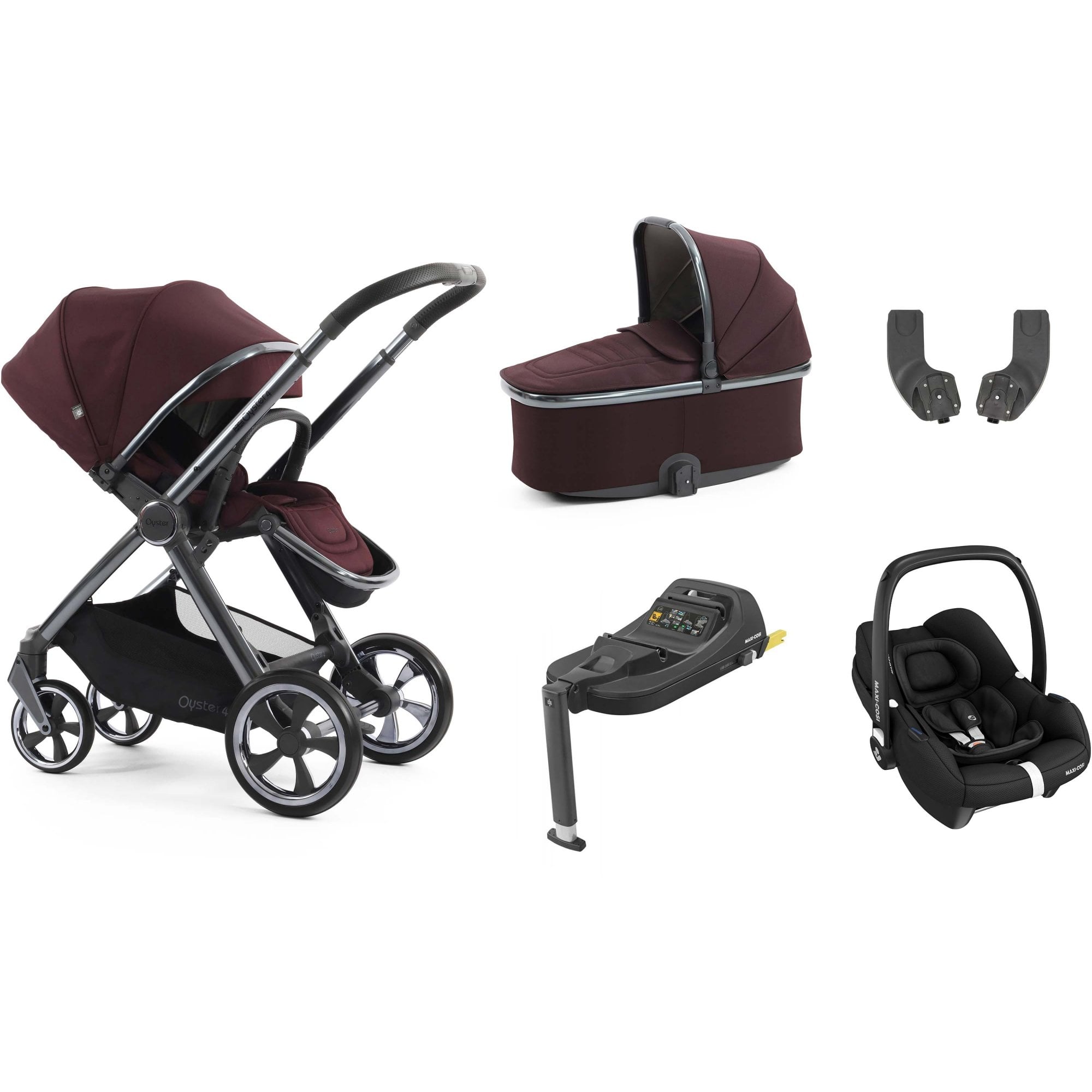 Oyster 4 Essential Bundle Mulberry + Cabriofix Car Seat
