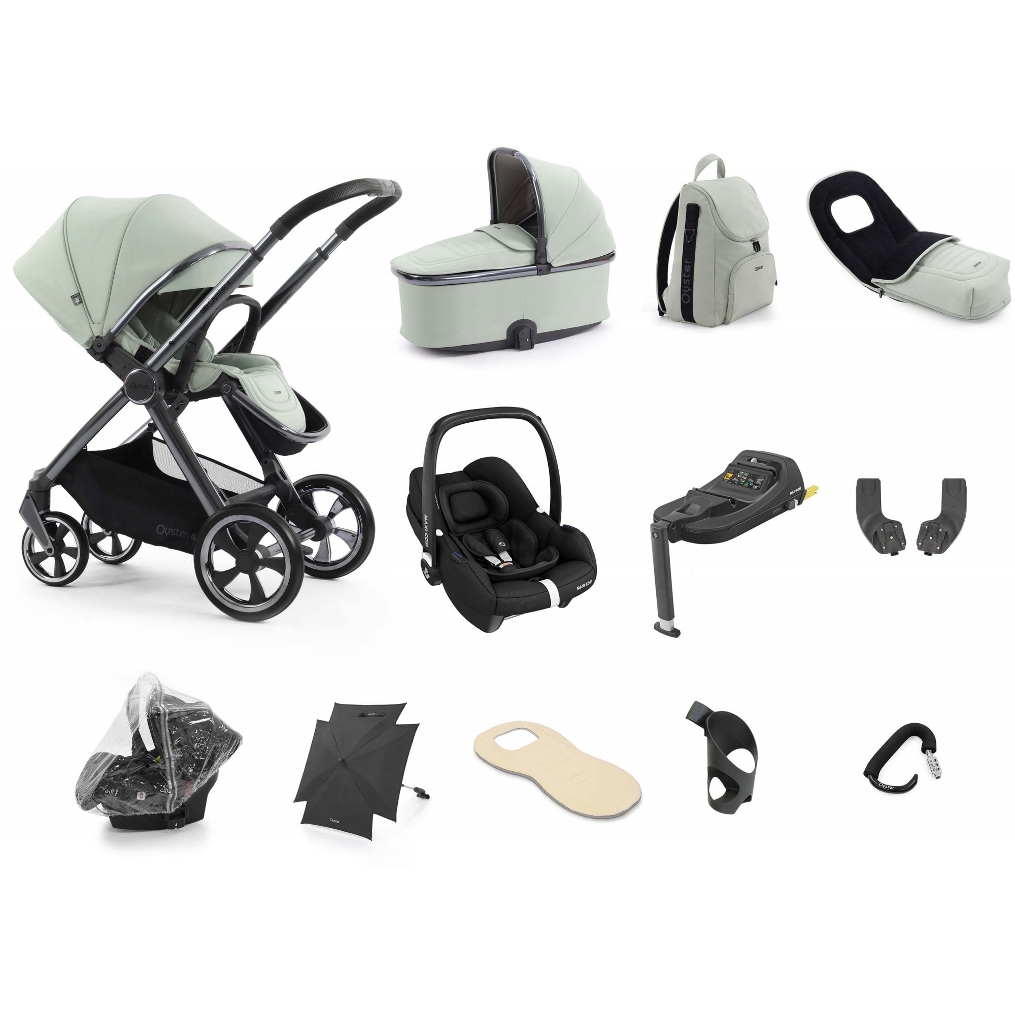 Oyster 4 Ultimate Bundle Pistachio + Cabriofix Car Seat
