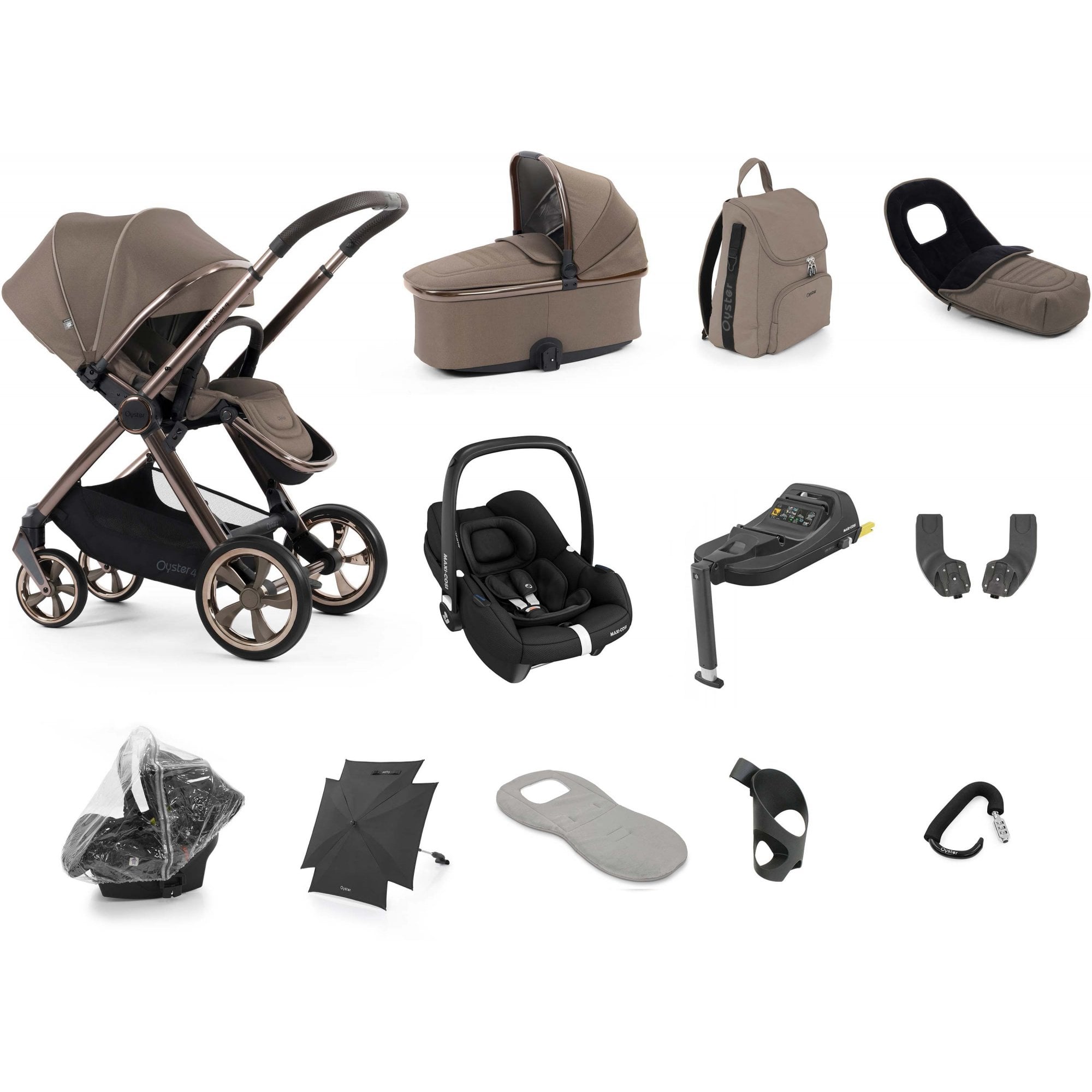 Oyster 4 Ultimate Bundle Mink + Cabriofix Car Seat
