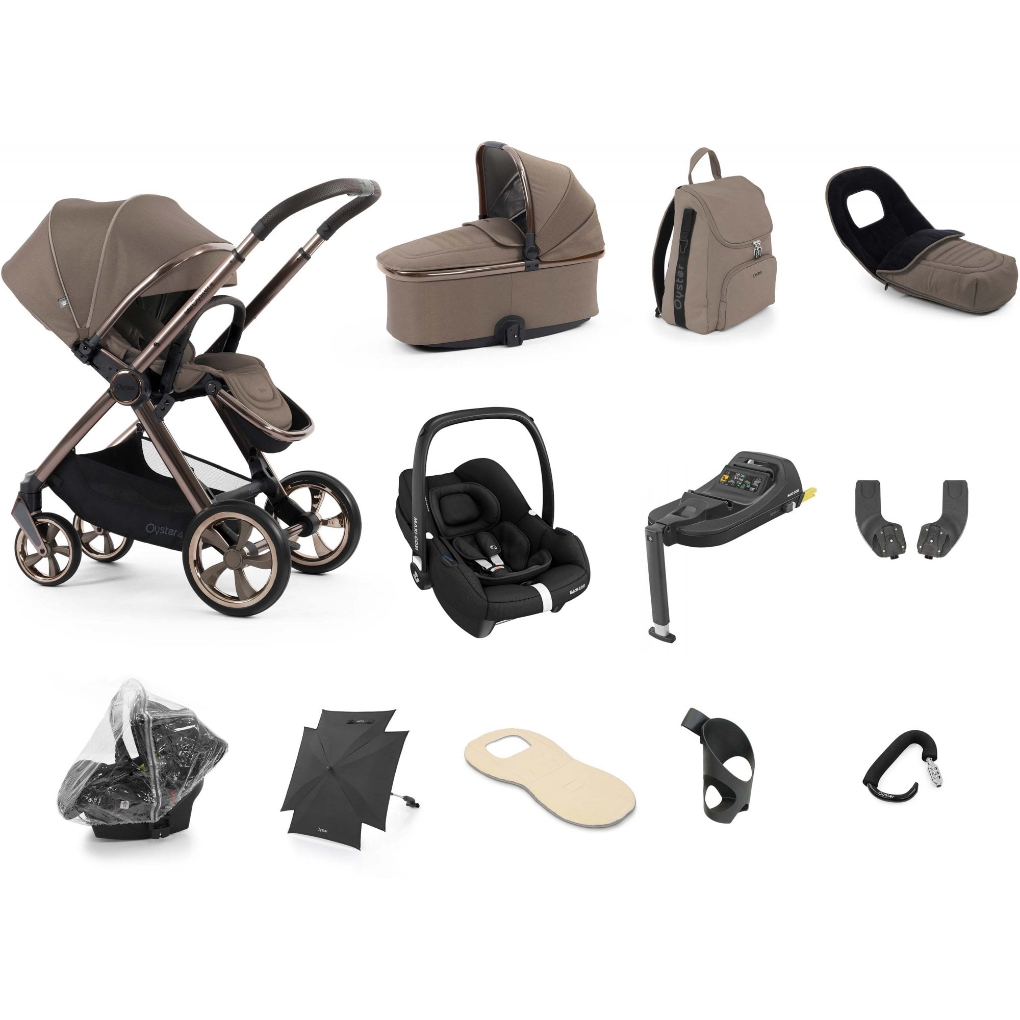 Oyster 4 Ultimate Bundle Mink + Cabriofix Car Seat
