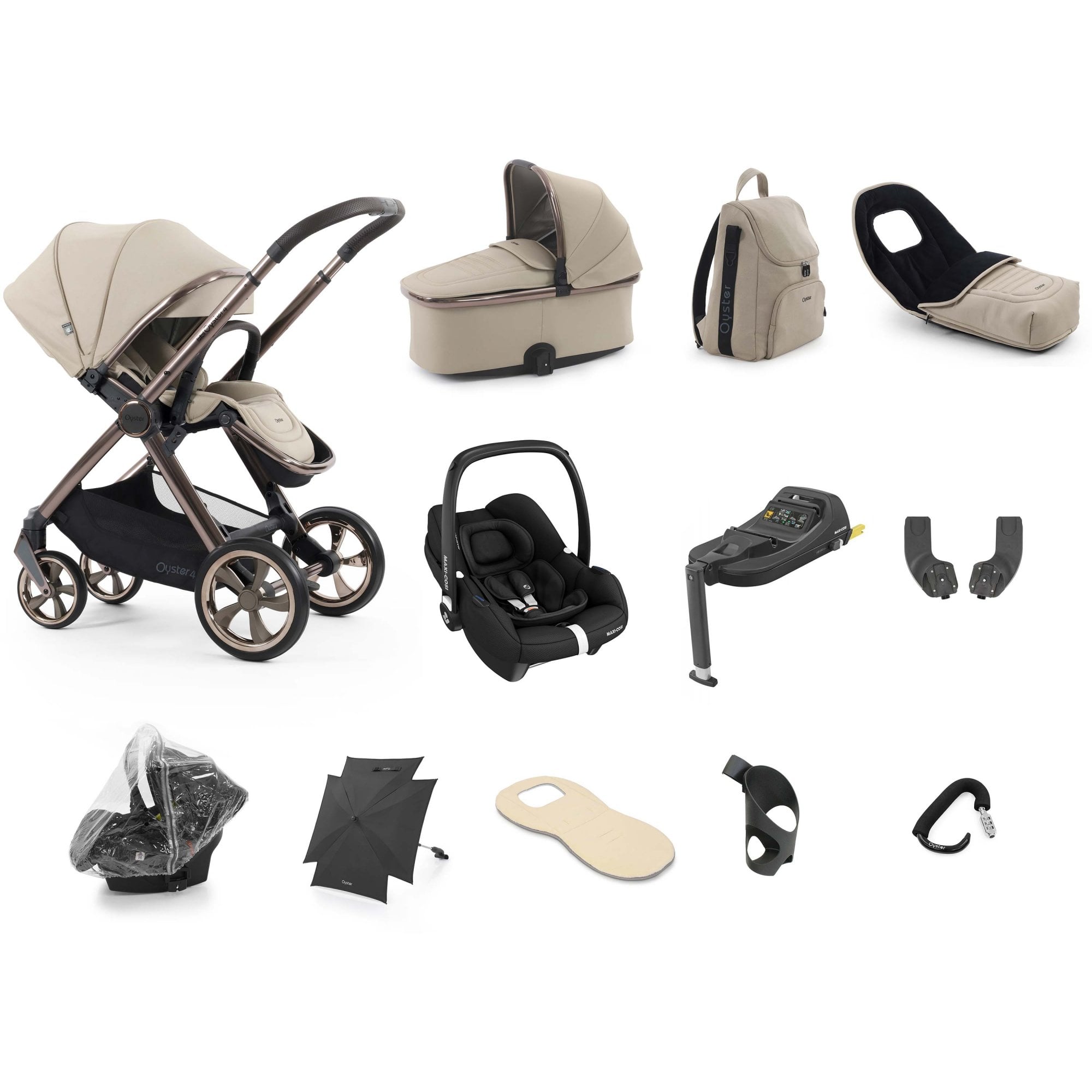 Oyster 4 Ultimate Bundle Buttermilk + Cabriofix Car Seat