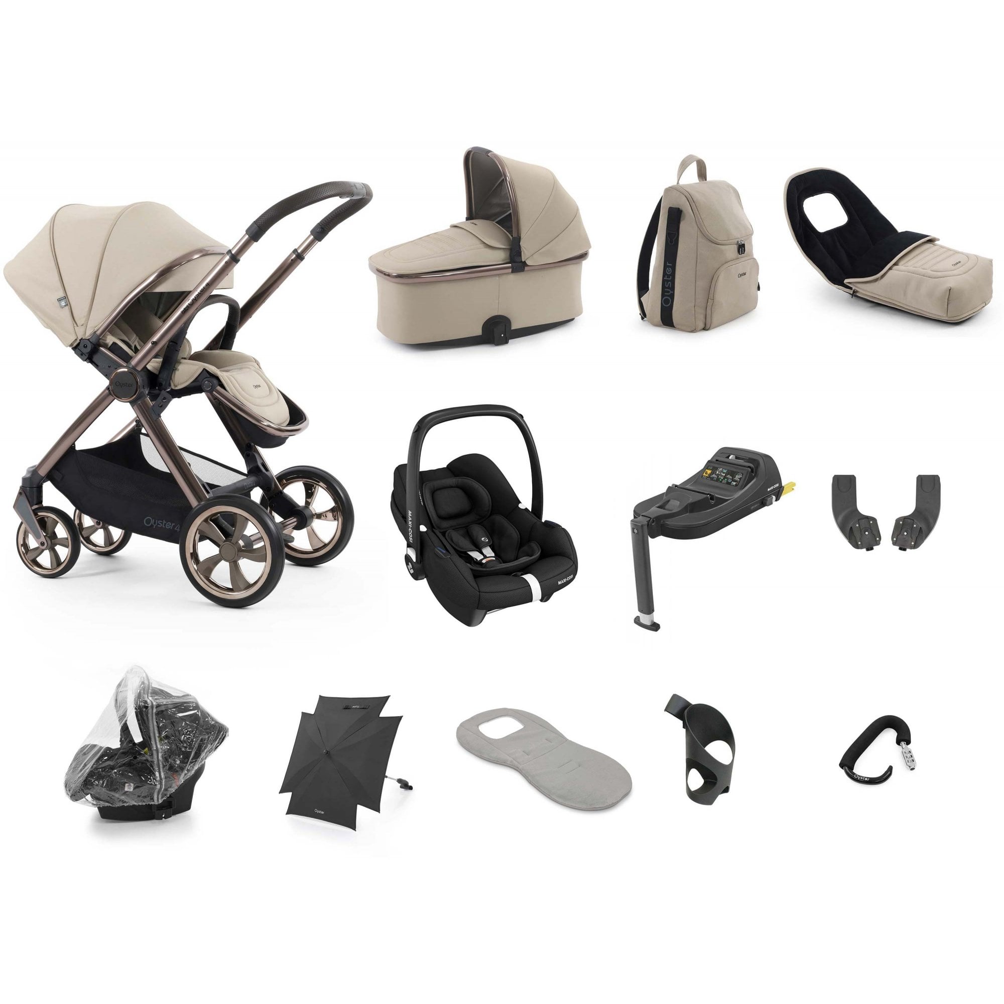 Oyster 4 Ultimate Bundle Buttermilk + Cabriofix Car Seat