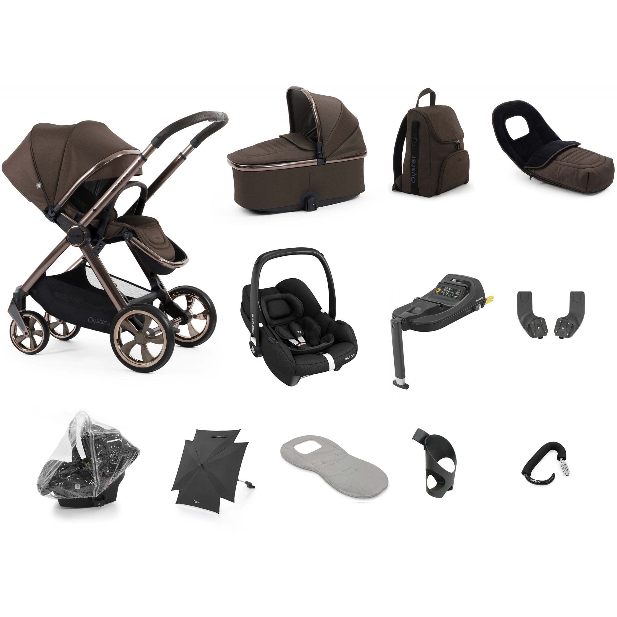 Oyster 4 Ultimate Bundle Chocolate Velvet + Cabriofix Car Seat