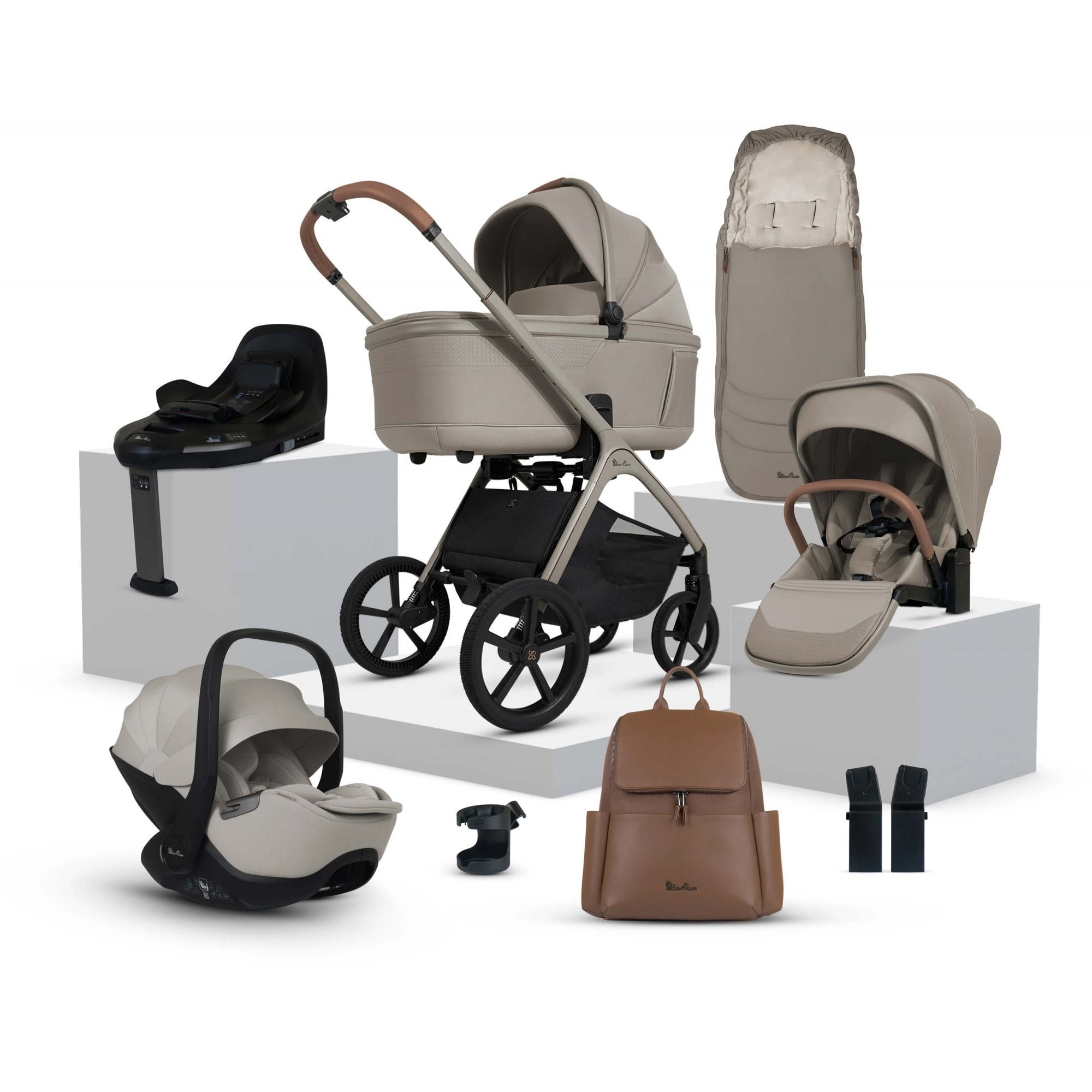 Silver Cross Cove Ultimate 360 Car Seat Bundle Champagne