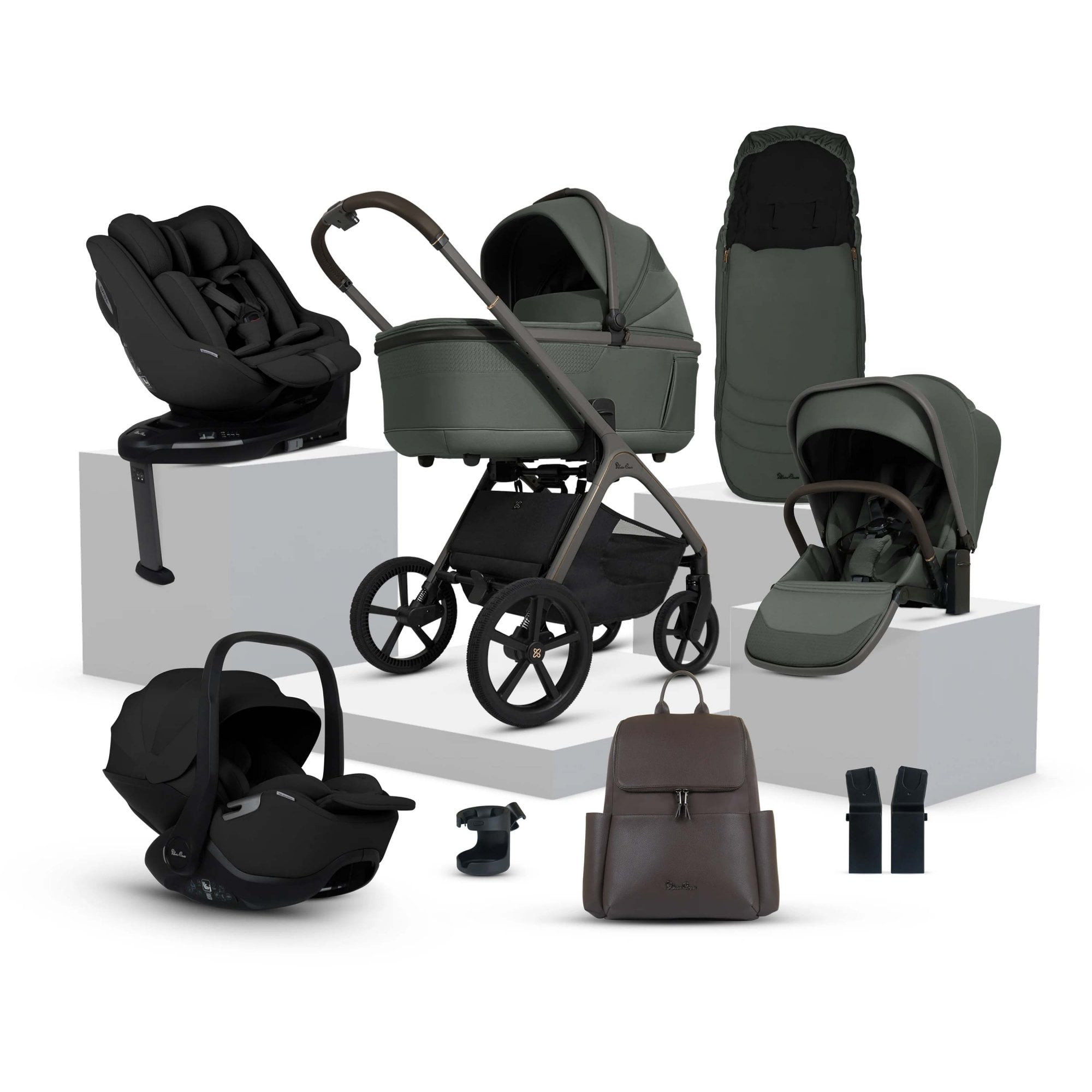 Silver Cross Cove Ultimate 360 Car Seat Family Bundle Pewter