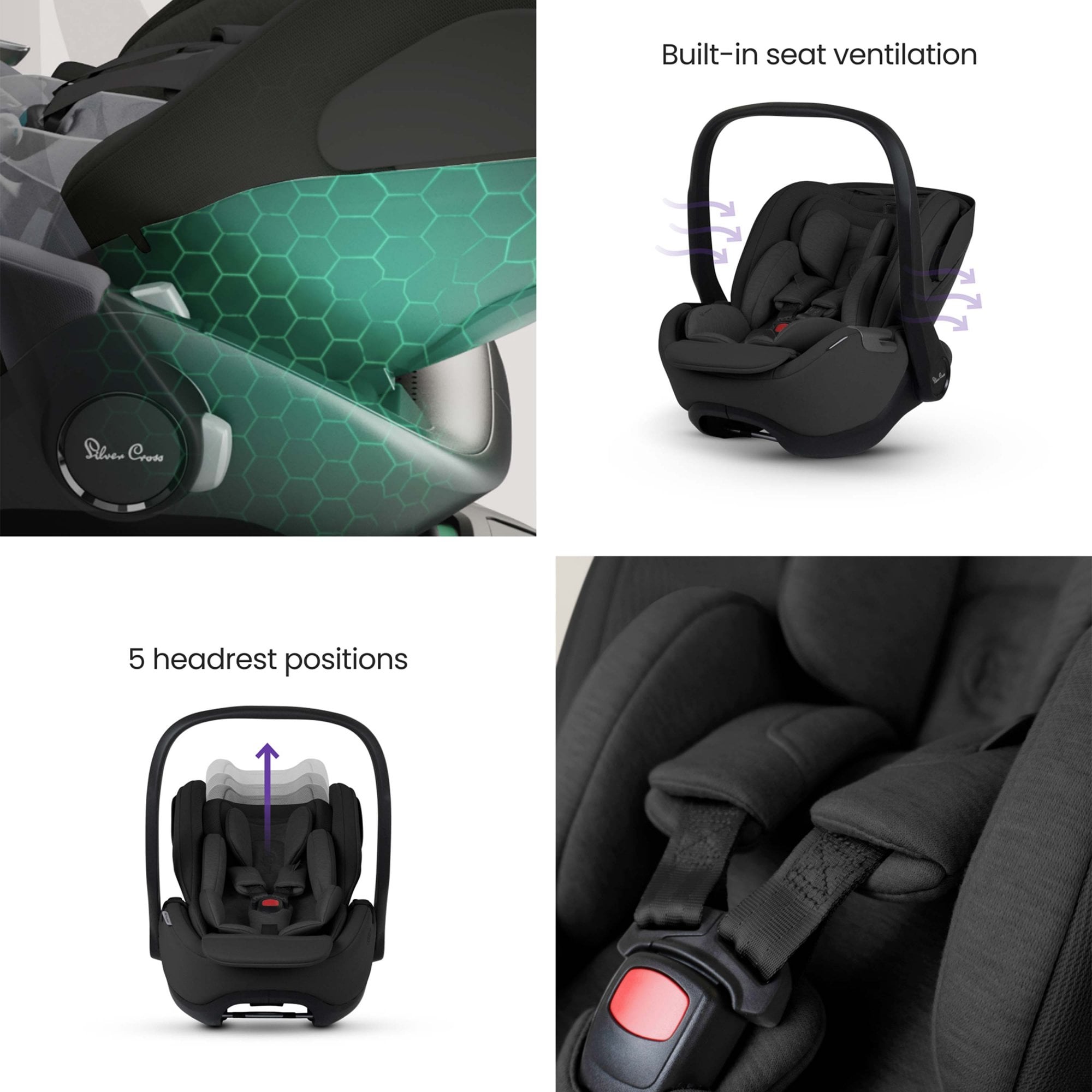 Silver Cross Glide Plus 360 Infant Car Seat Iconic Black