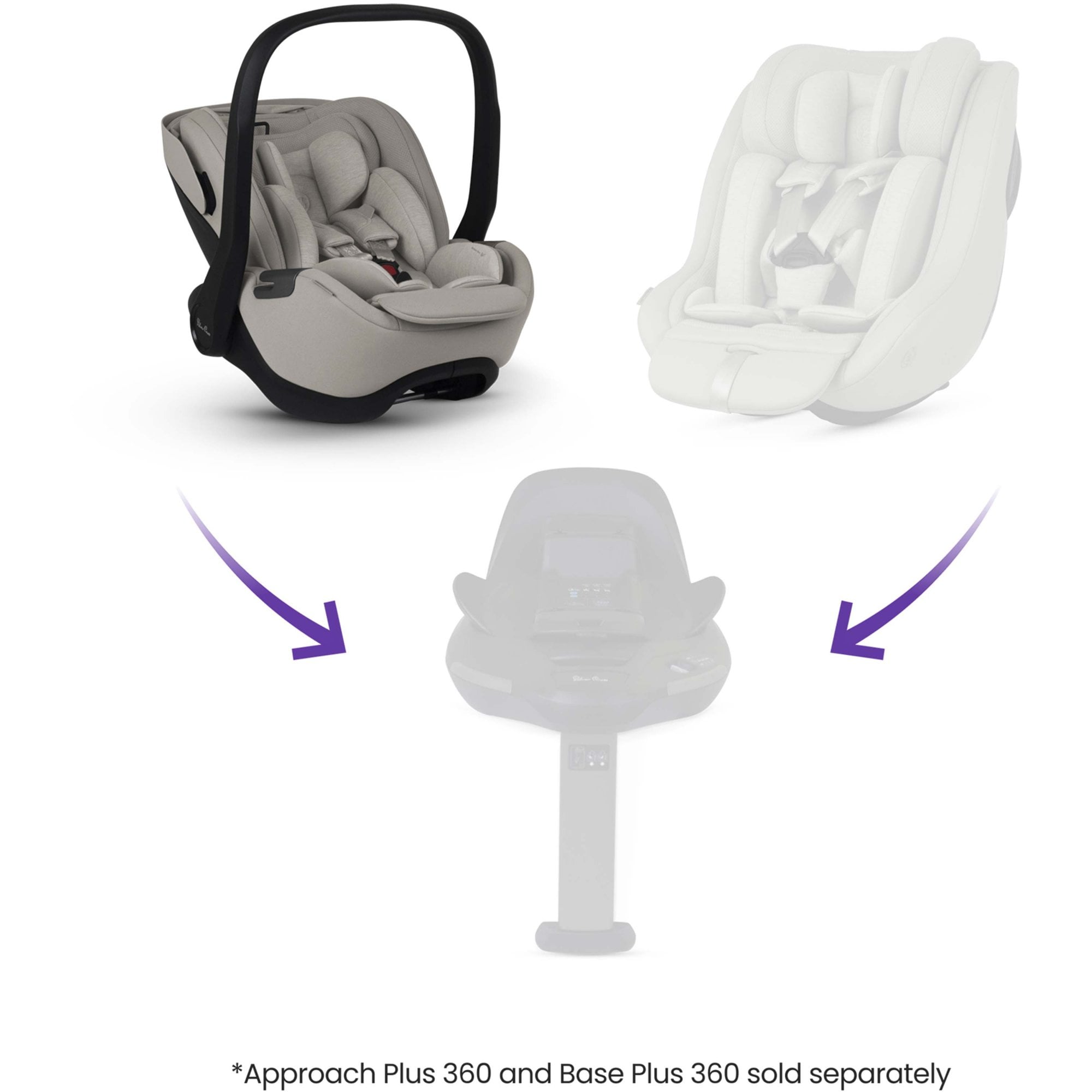 Silver Cross Glide Plus 360 Infant Car Seat Natural Taupe