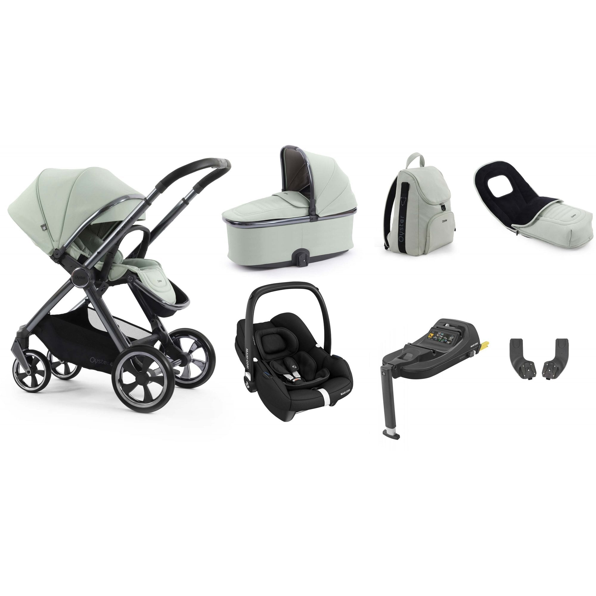 Oyster 4 Luxury Bundle Pistachio + Cabriofix Car Seat