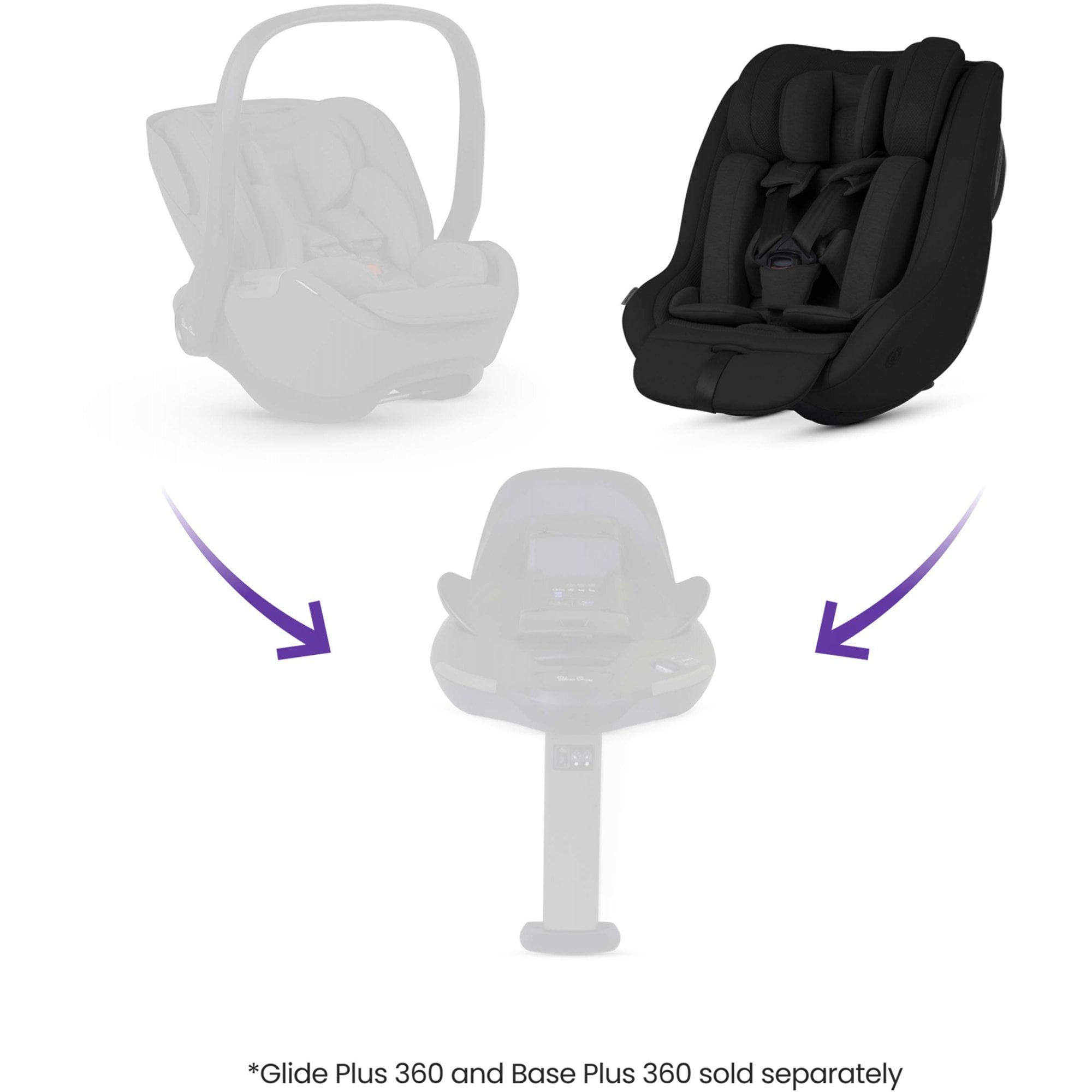 Silver Cross Approach Plus 360 Car Seat Iconic Black