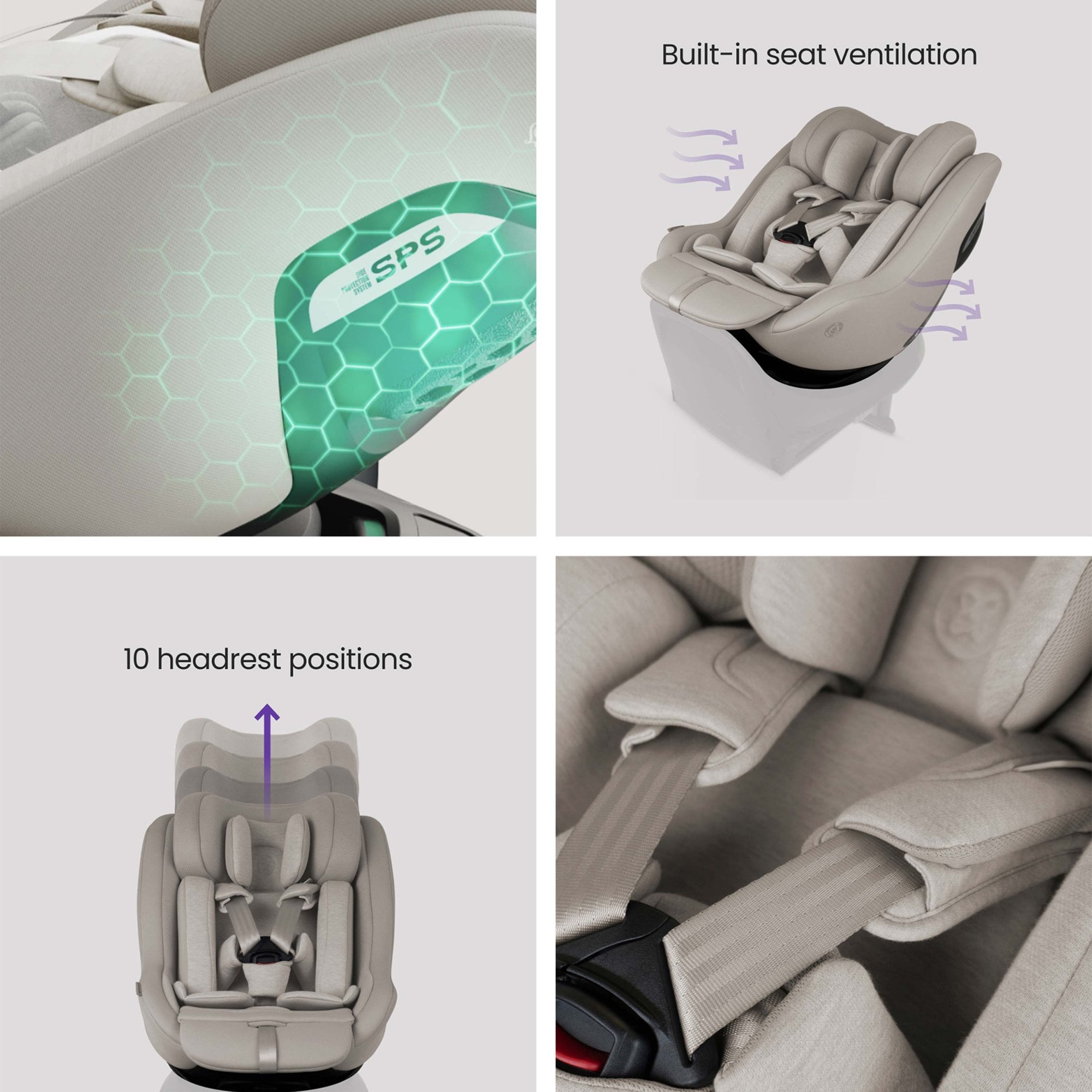 Silver Cross Approach Plus 360 Car Seat Natural Taupe