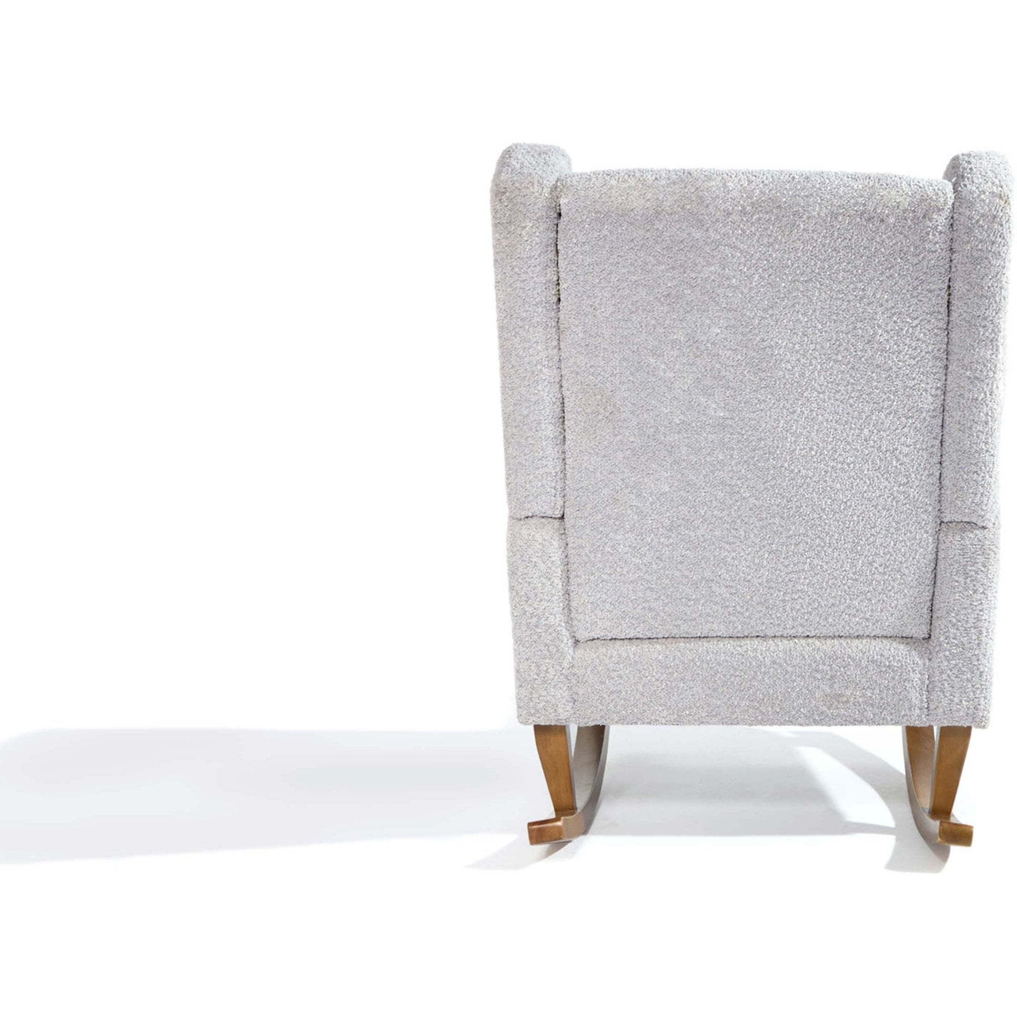 Tutti Bambini Harper Wingback Rocking Chair & Foot Stool - Teddy Cloud Grey