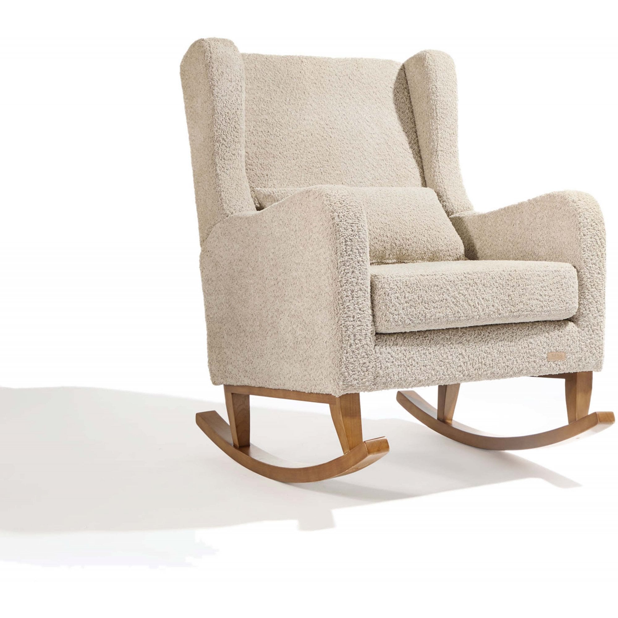 Tutti Bambini Harper Wingback Rocking Chair & Foot Stool - Teddy Mushroom