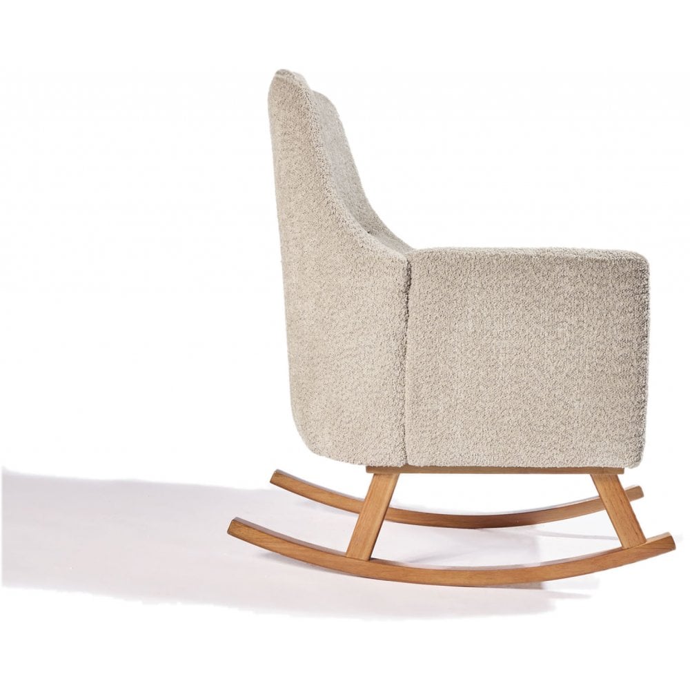 Tutti Bambini Oscar Luxe Rocking Chair & Footstool - Teddy Mushroom