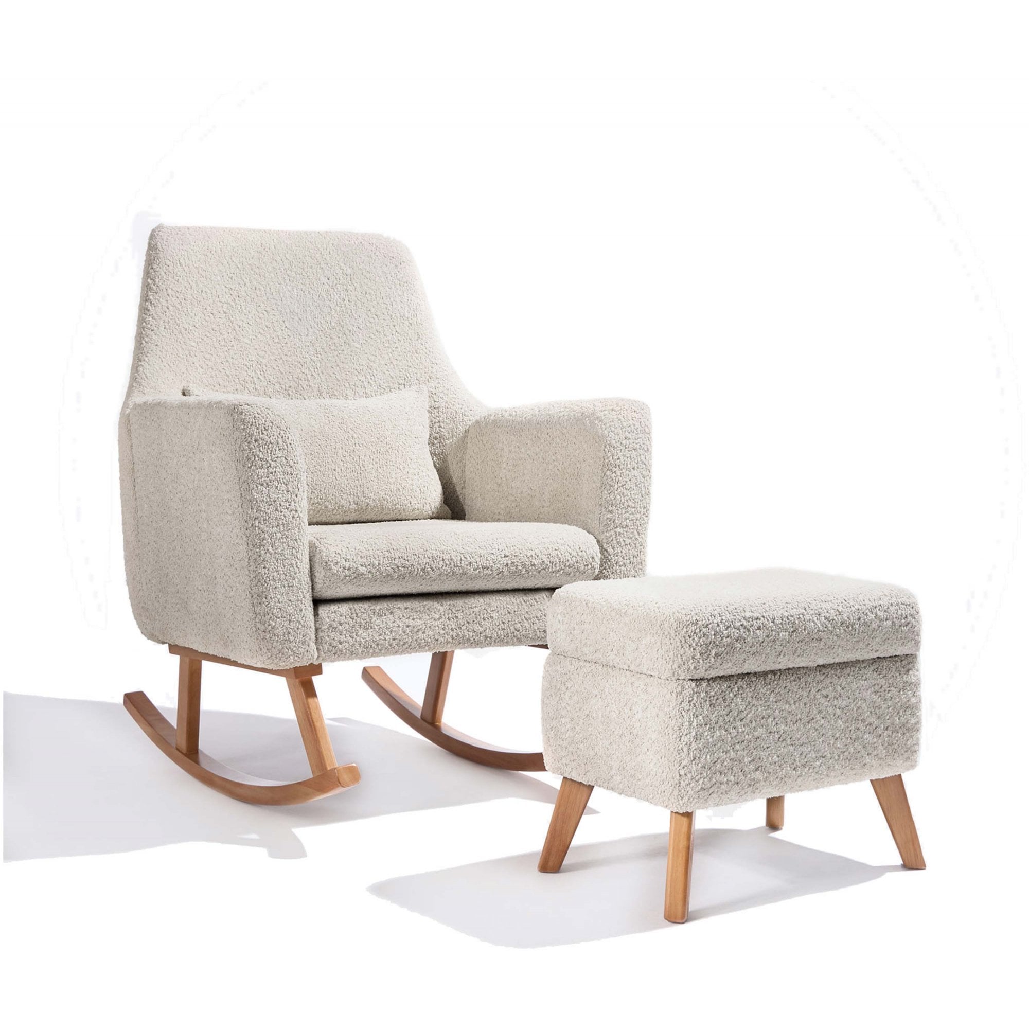 Tutti Bambini Oscar Luxe Rocking Chair & Footstool - Teddy Sage
