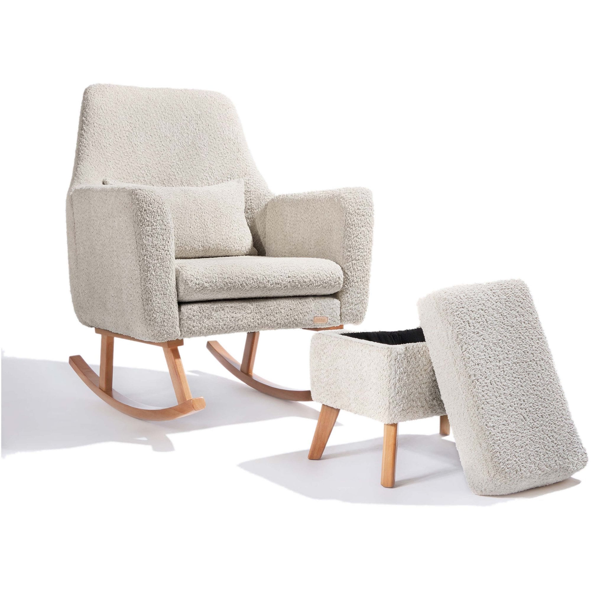 Tutti Bambini Oscar Luxe Rocking Chair & Footstool - Teddy Sage