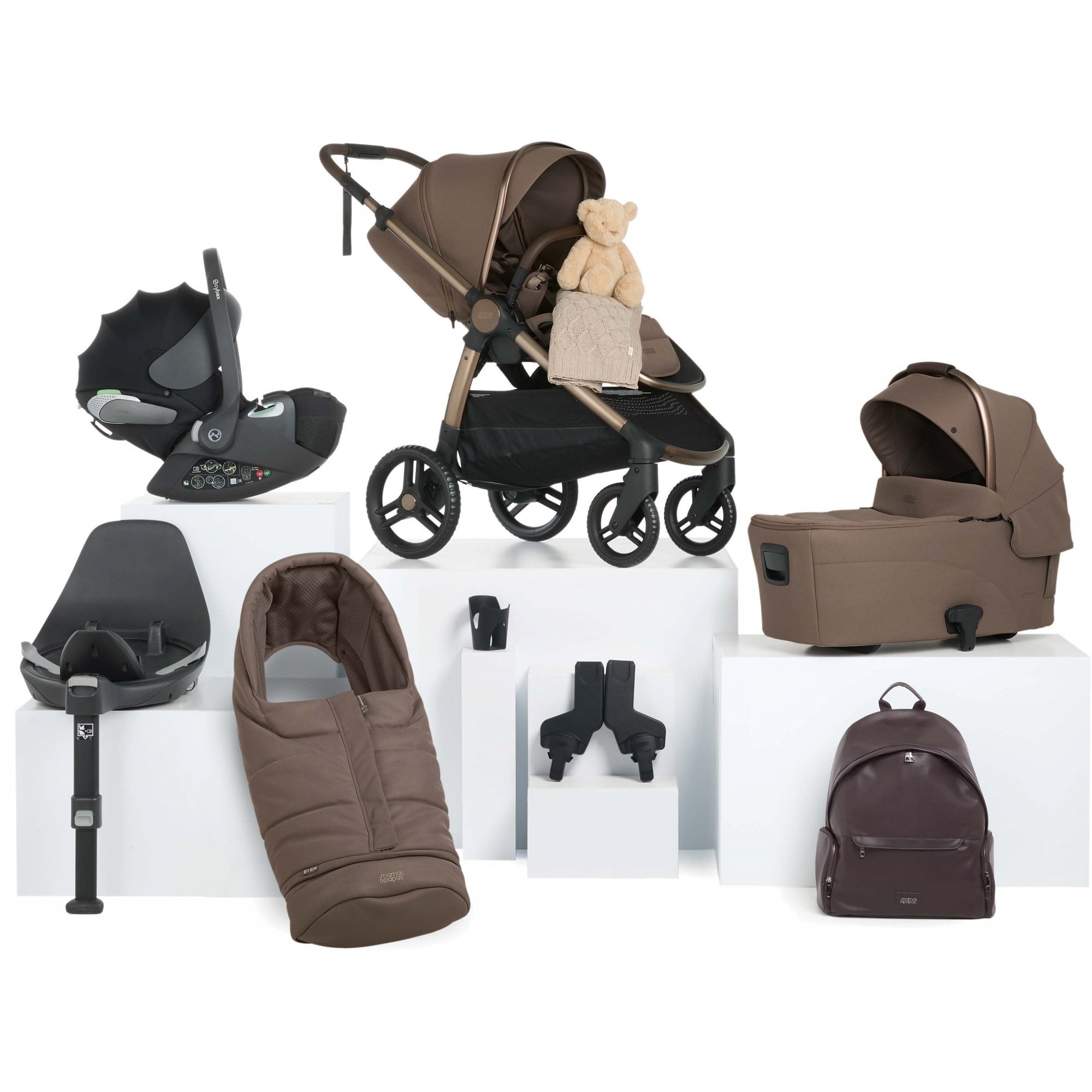 Mamas & Papas Ocarro 2 Complete Bundle Crema + Cloud T & Base