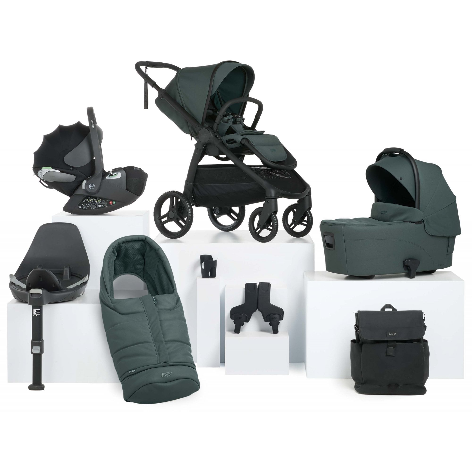 Mamas & Papas Ocarro 2 Complete Bundle Teal + Cloud T & Base